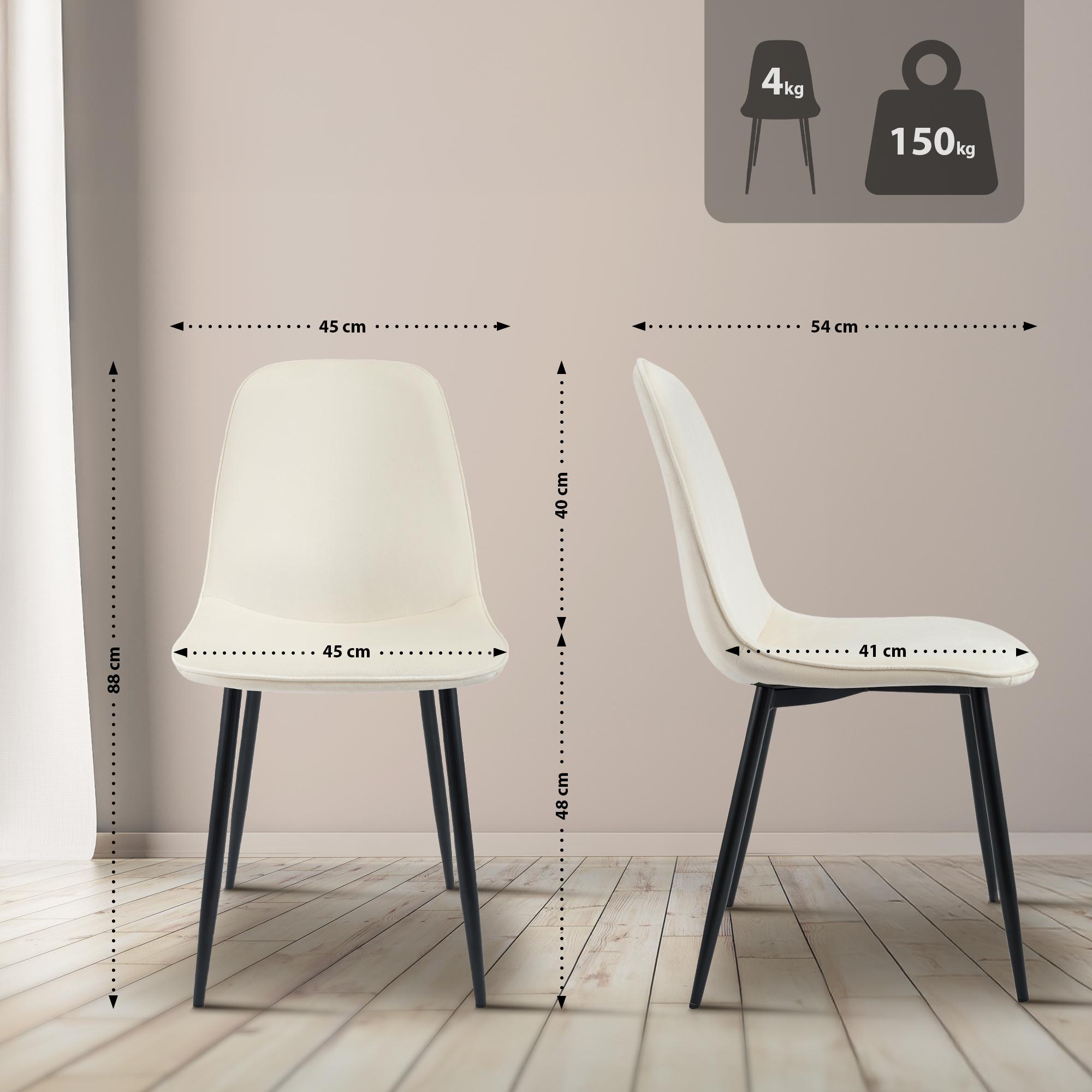 Lot de 2 chaises de salle à manger Maryam