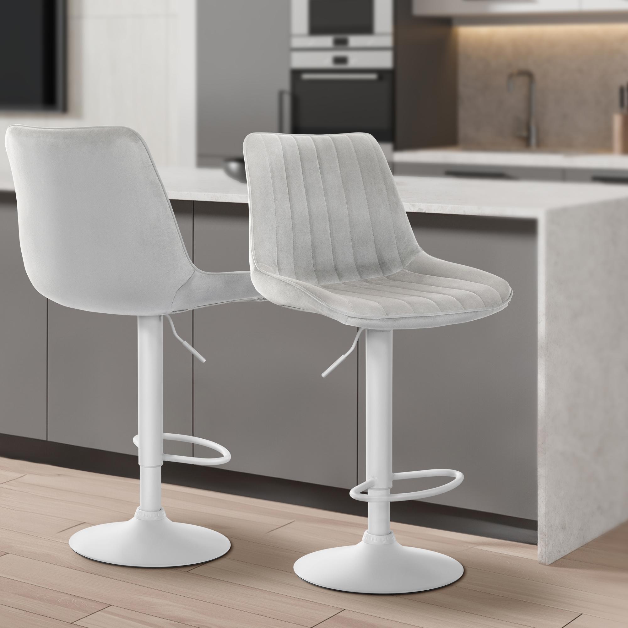 Tabouret de bar Toni en velours
