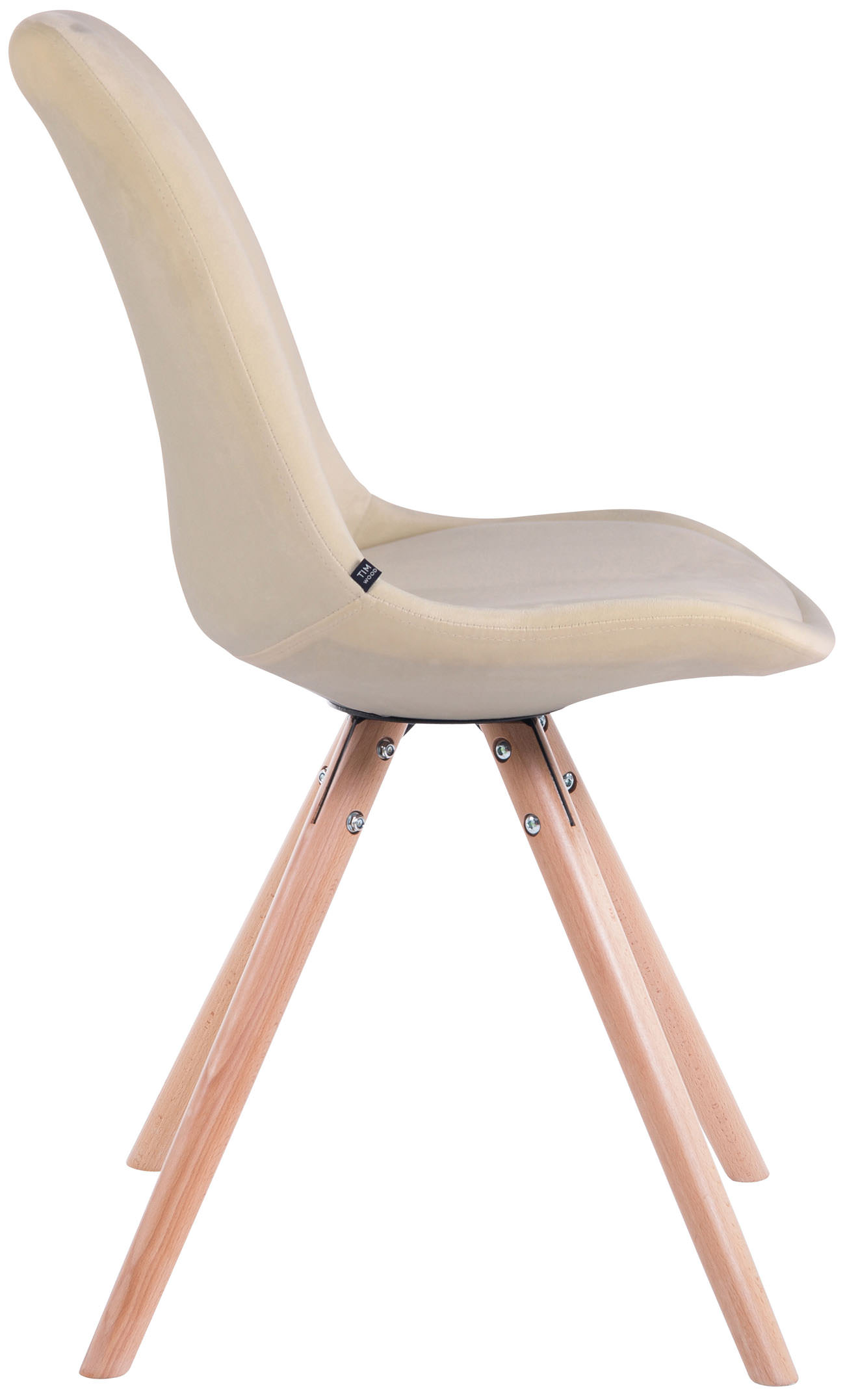 Chaise de salle à manger Toulouse en velours avec pieds ronds