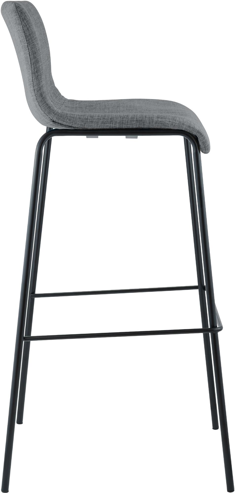 Tabouret de bar Hover en tissu avec pied a 4 branches