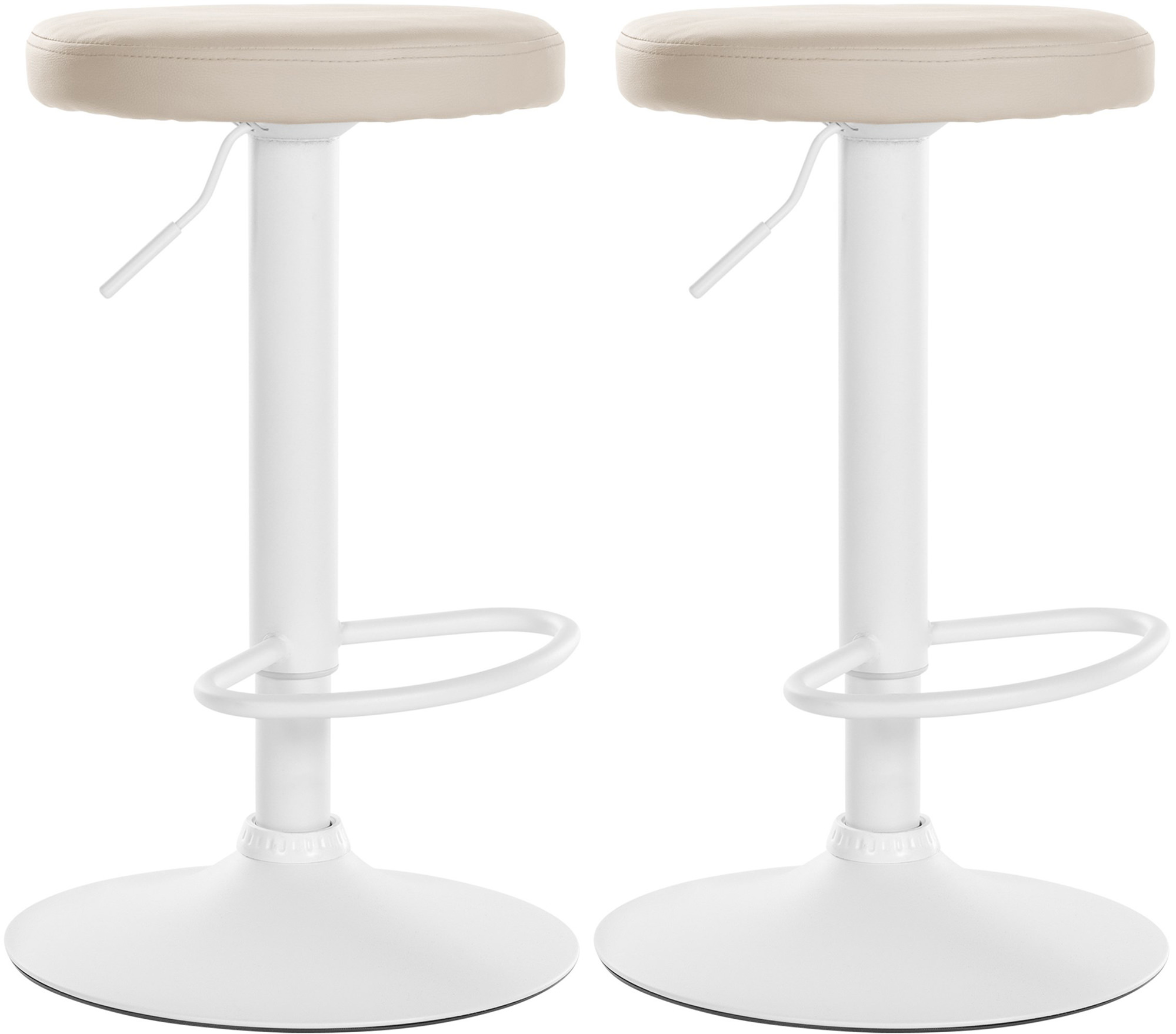 Lot de 2 tabourets de bar Ponte en similicuir