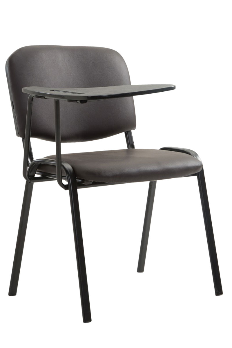 Chaise Ken en similicuir avec tablette rabattable