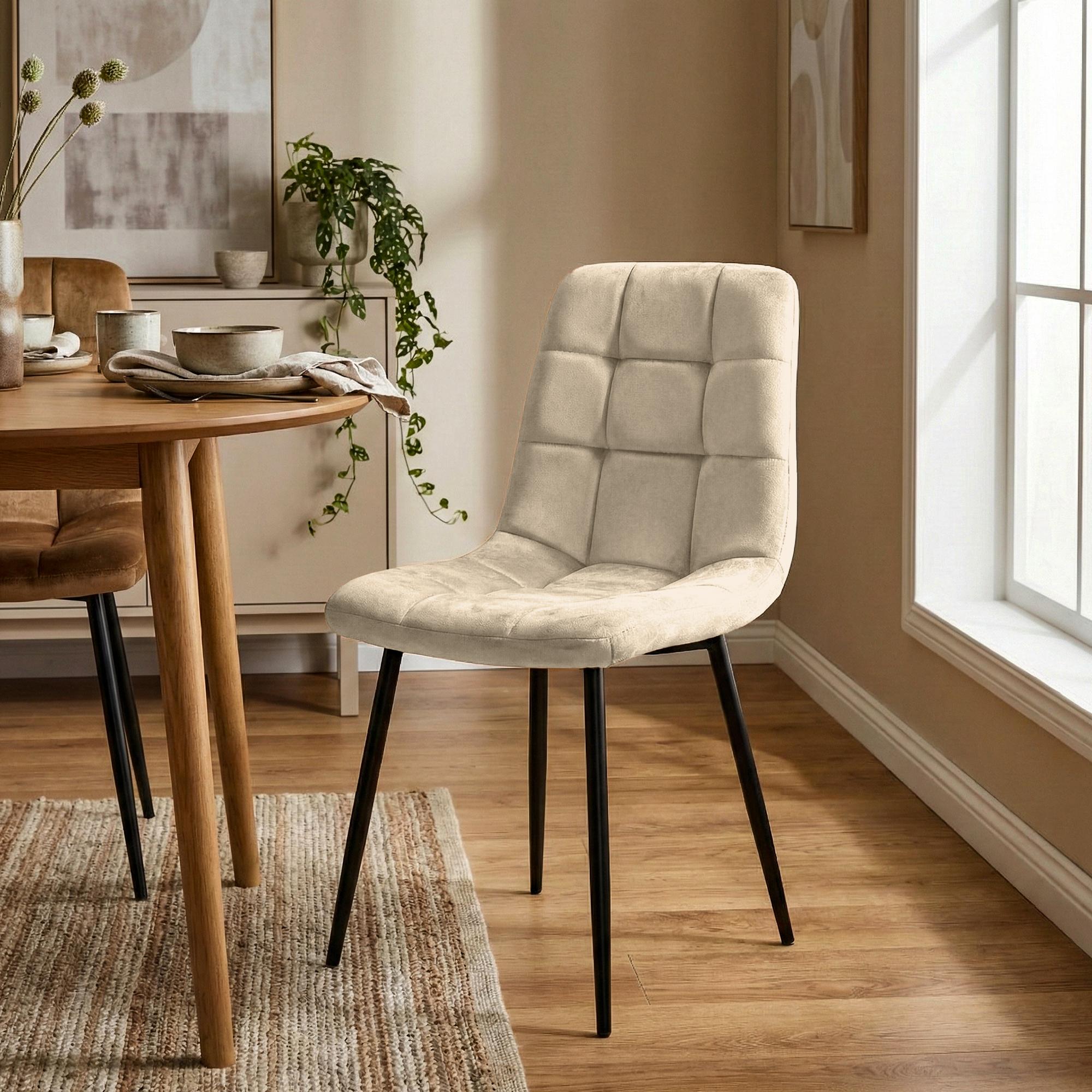 Chaise de salle a manger Antibes en velours