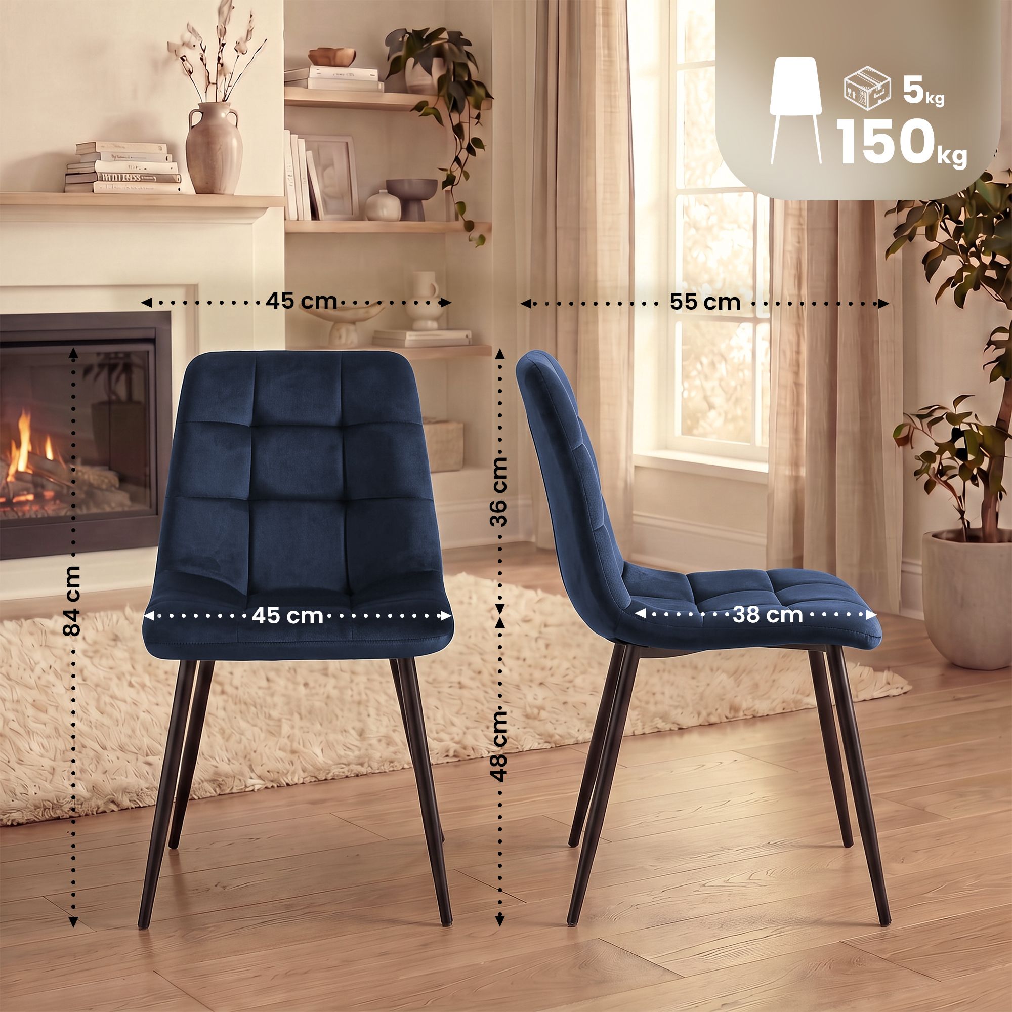 Lot de 4 chaises de salle à manger Tilde