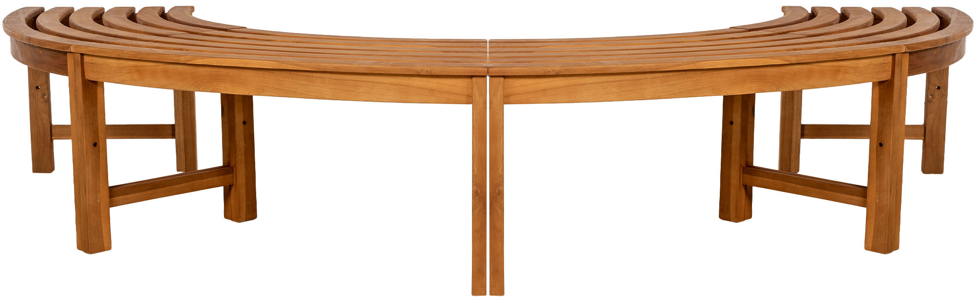 Banc d'arbre Male semi-circulaire sans dossier 250 cm