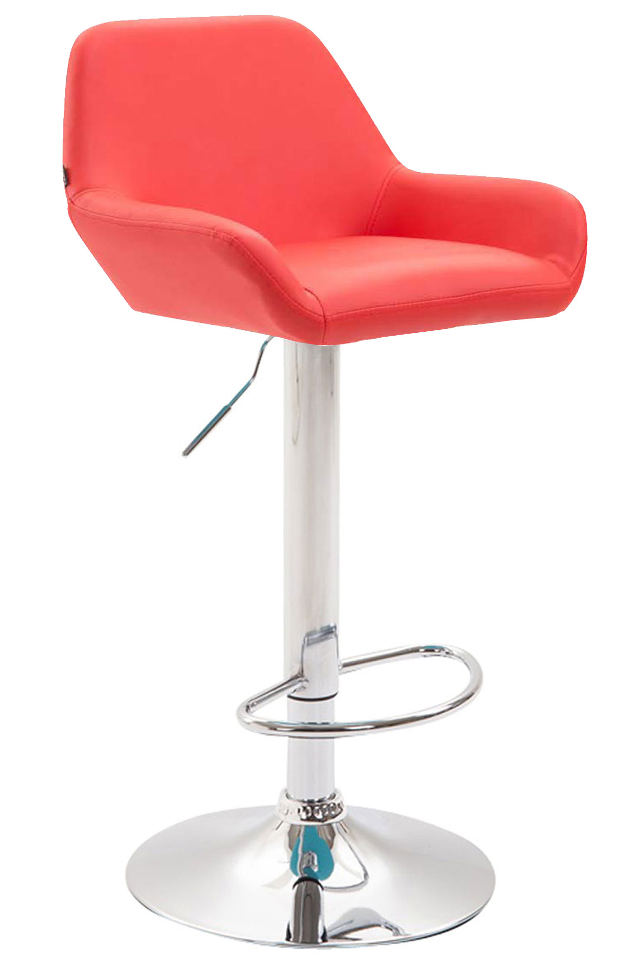 Tabouret de bar Braga similicuir avec pied en métal