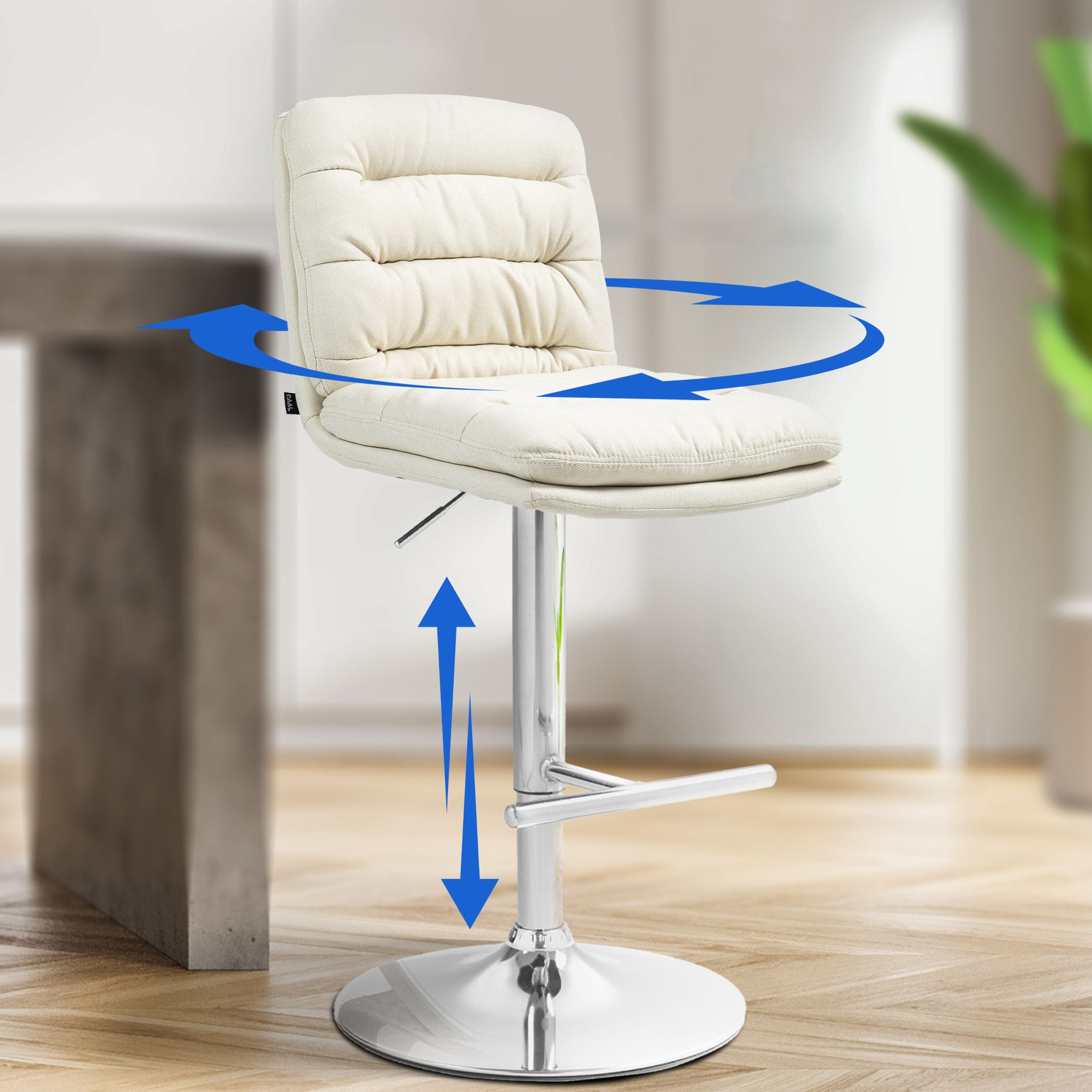 Tabouret de bar Damar Tissu