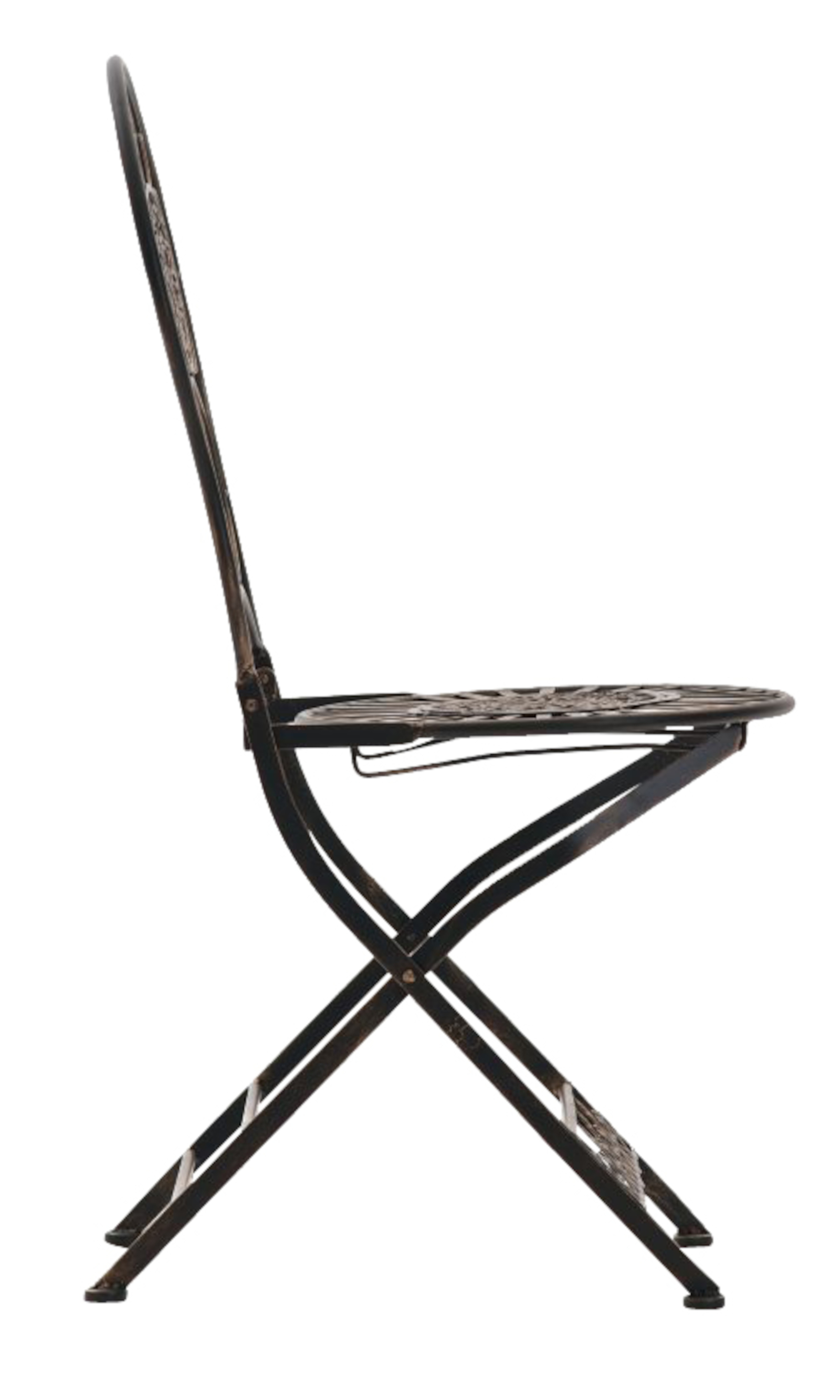 Lot de 2 Chaises de jardin pliables Mani en fer forgé