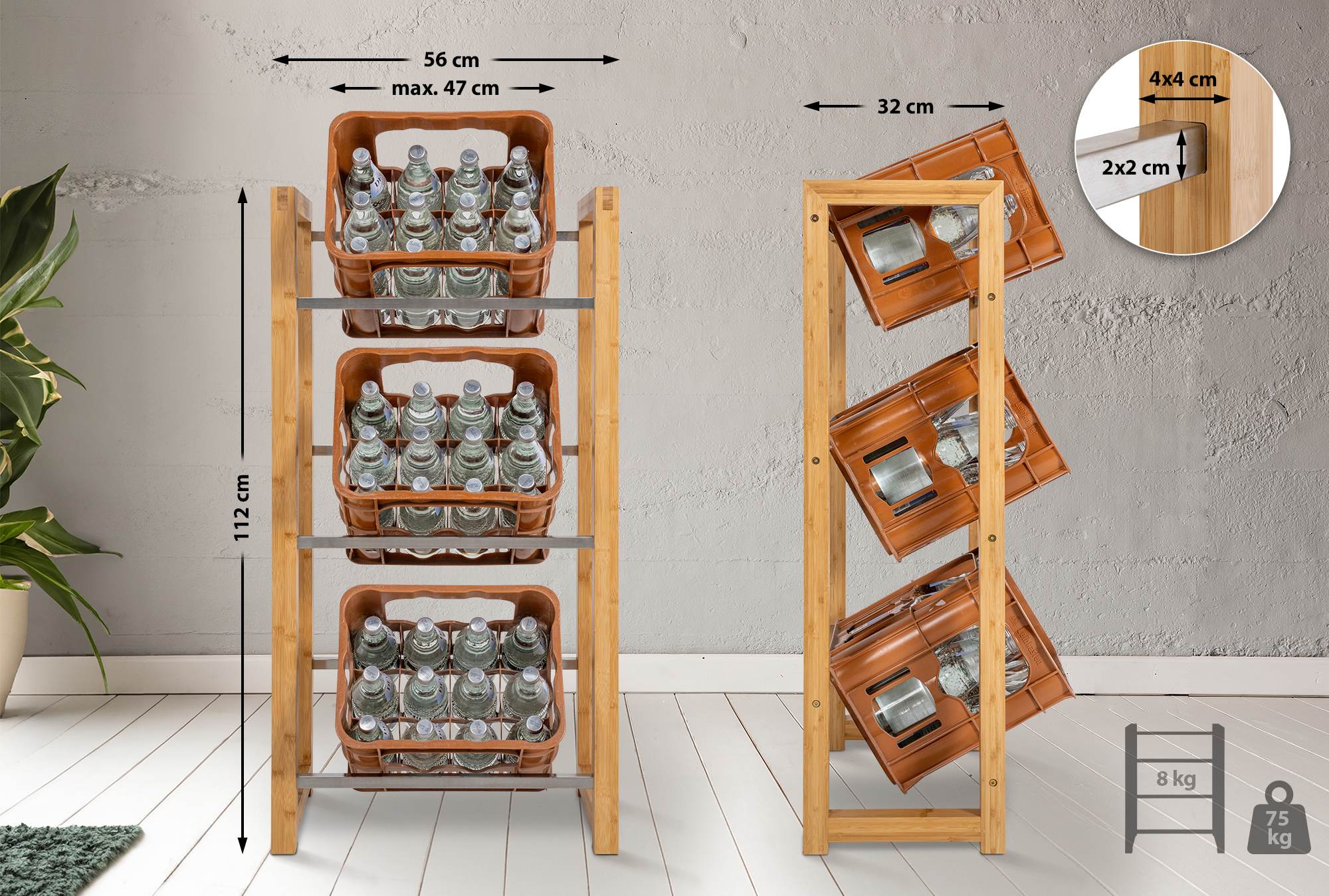 Présentoir pour caisses de boissons Robin