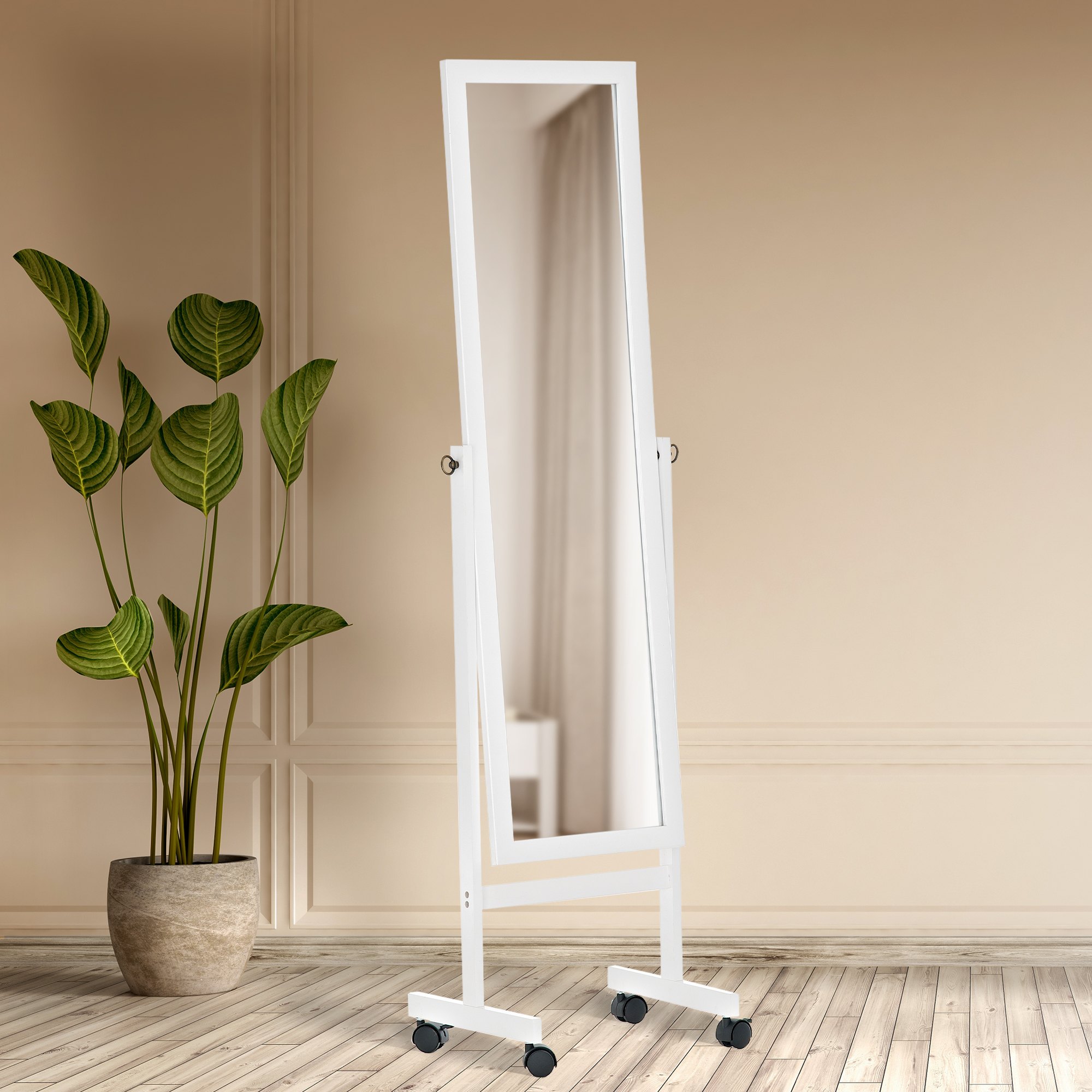 Miroir sur pieds Yolanda avec roulette