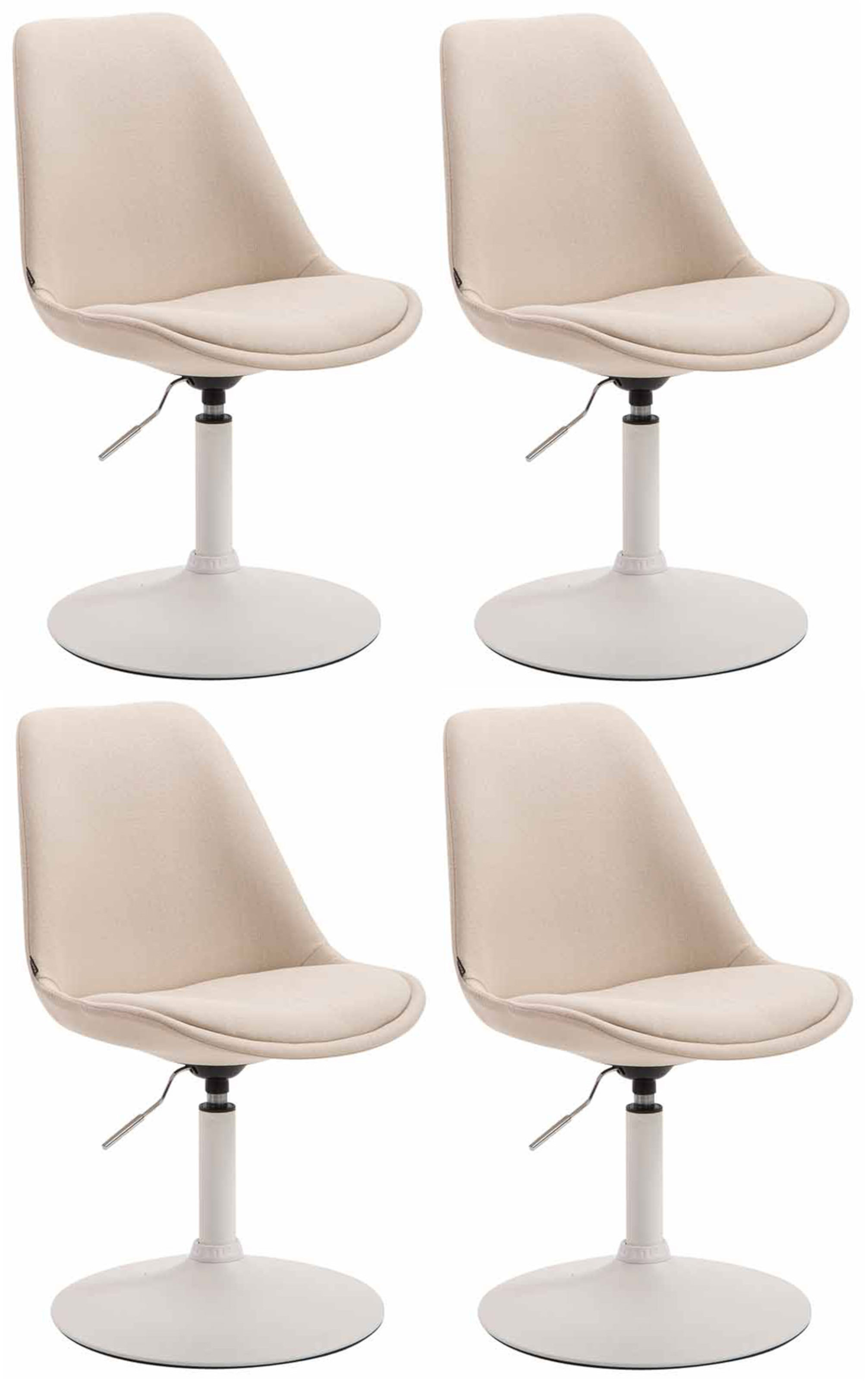 Lot de 4 Chaises de salle à manger Maverick tissu avec pied trompette