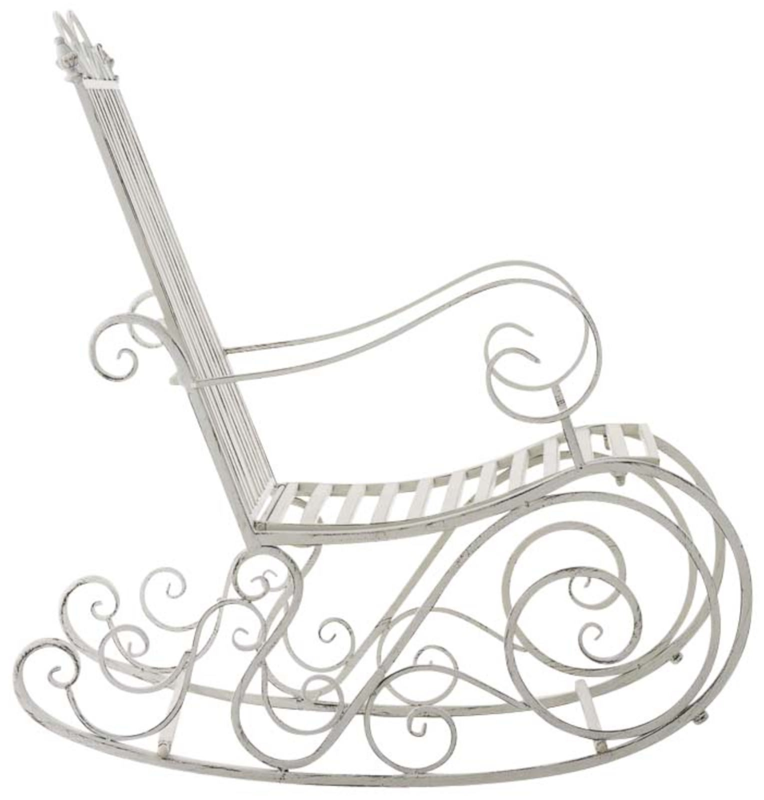 Lot de 2 Fauteuils à bascule d'extérieur Smilla en fer forgé