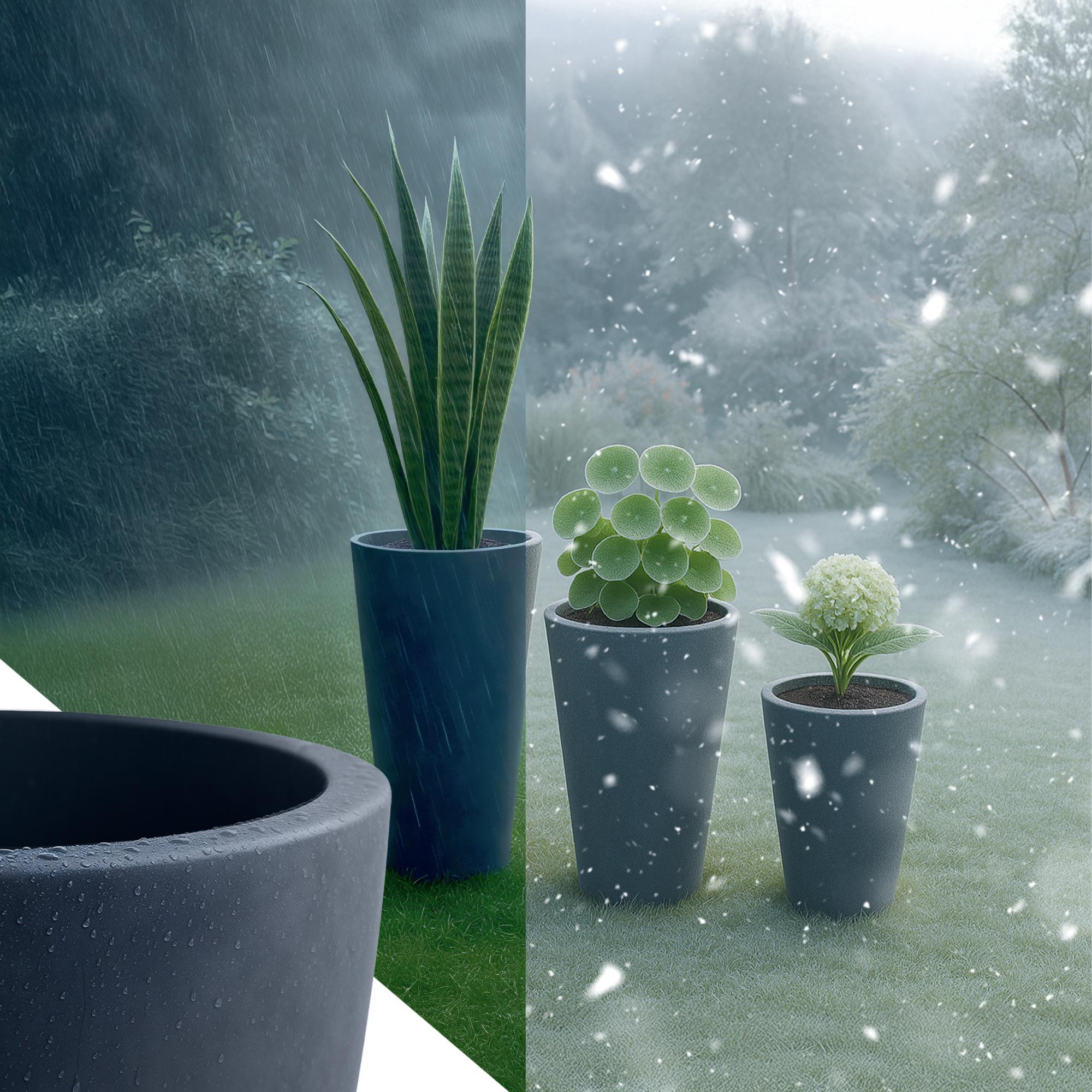 Set de 3 bacs à plantes ronds 3