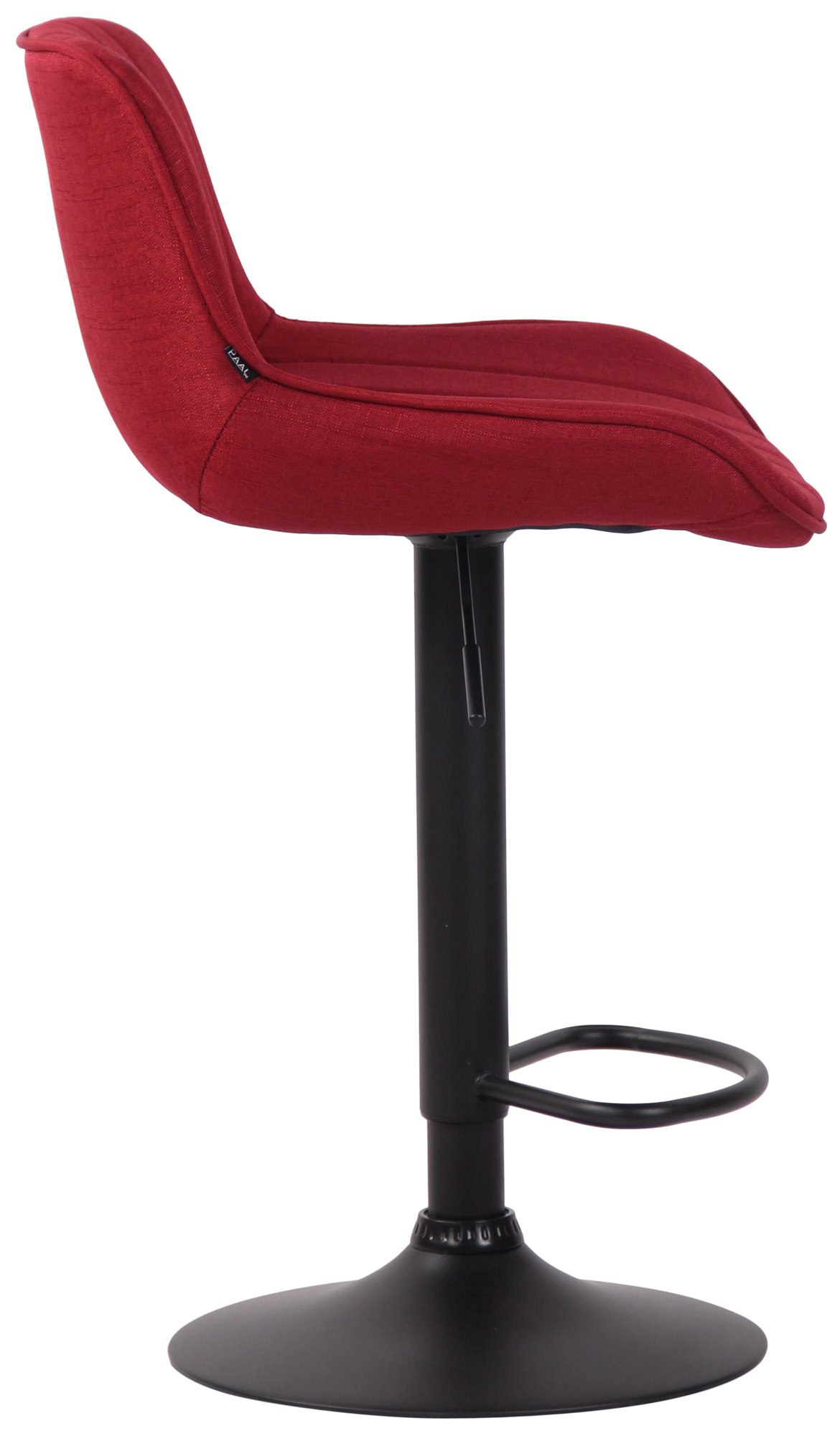 Tabouret de bar Lentini en Tissu avec Piètement trompette en Métal