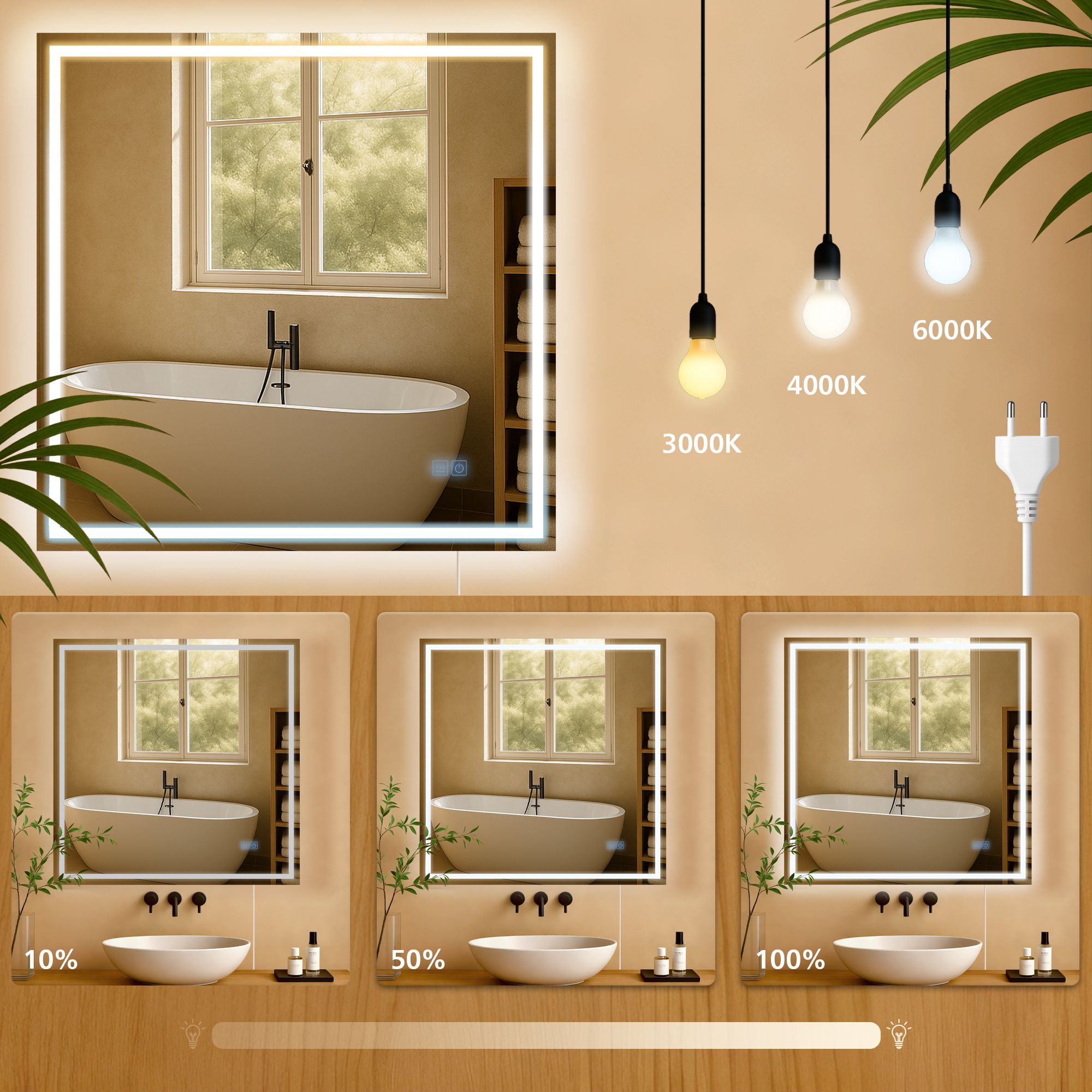 Miroir de salle de bain Jaffrey