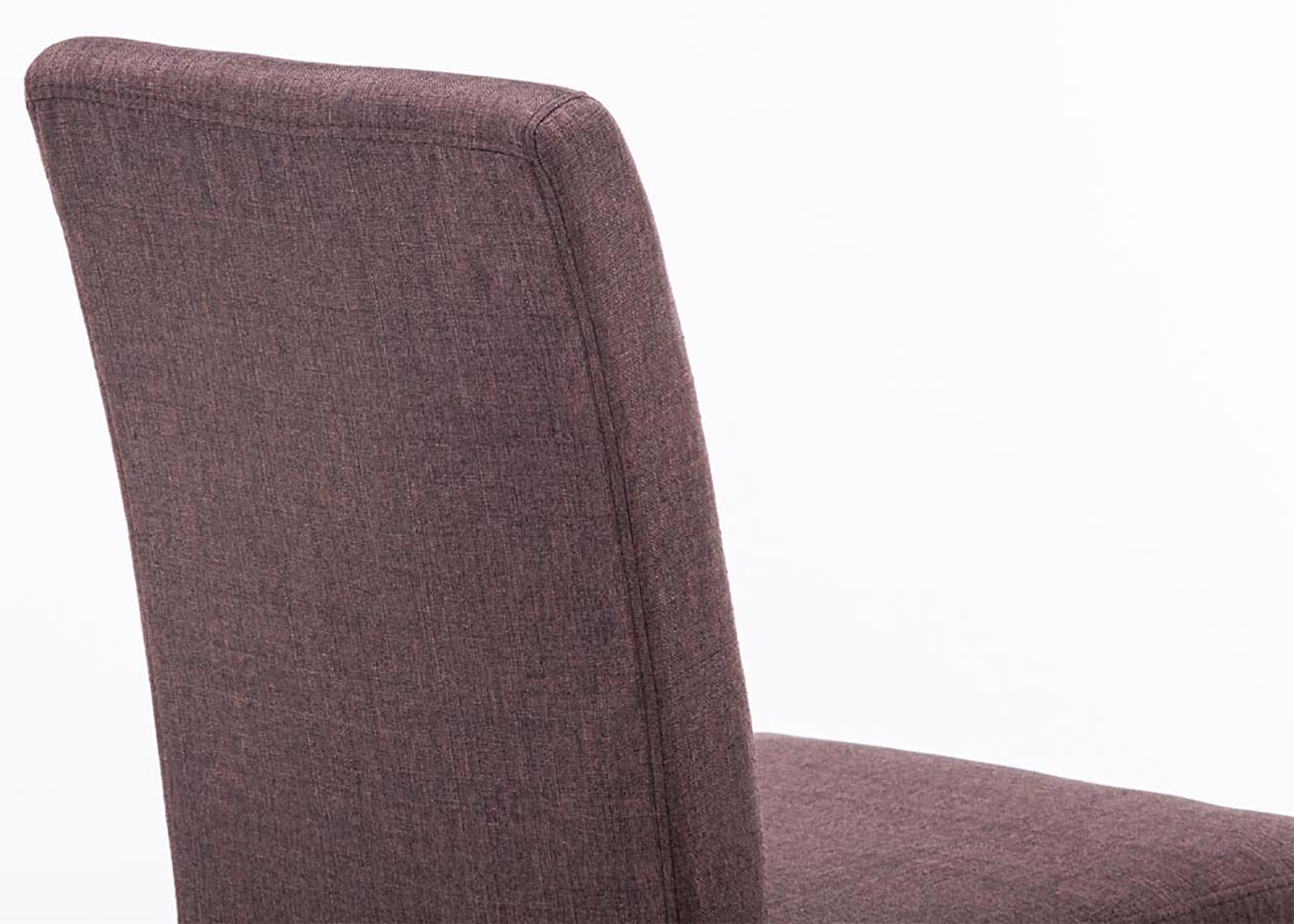 Lot de 6 Chaises de salle à manger Ina Tissu avec pieds en Bois