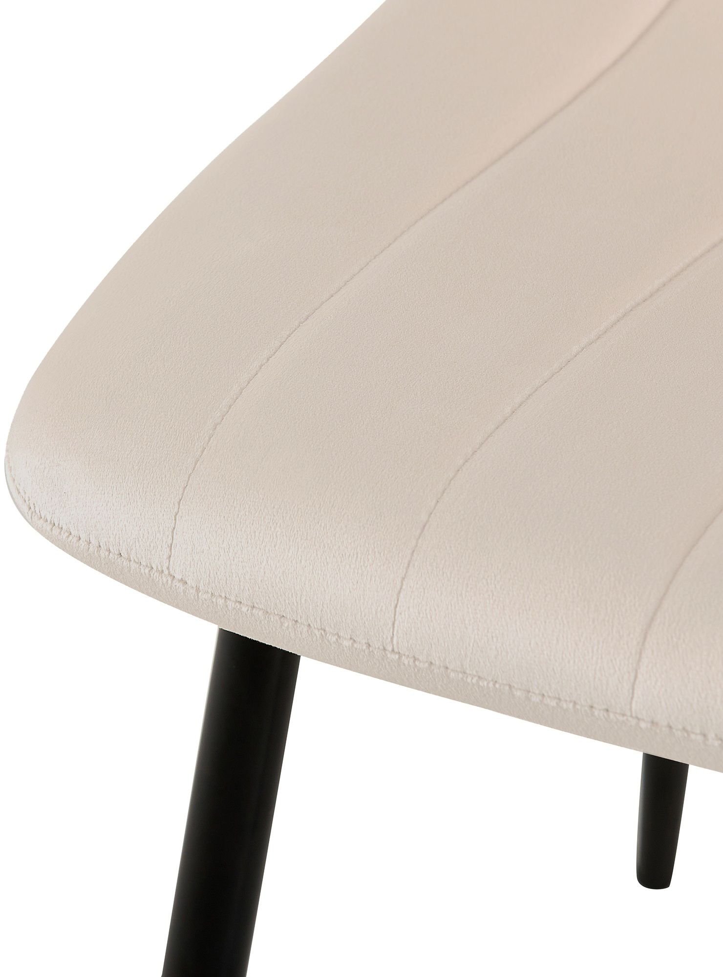 Lot de 4 Chaises de salle à manger Dijon avec Piètement en métal noir