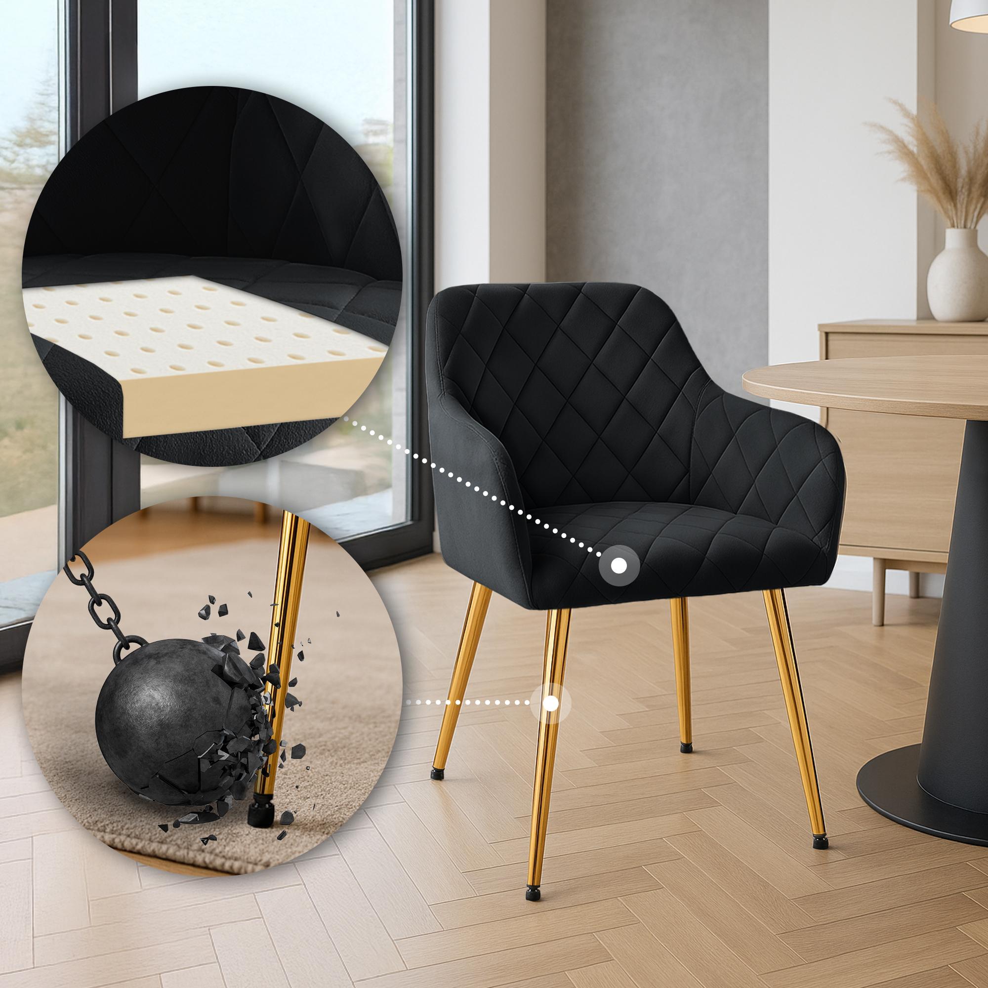 Chaise de salle à manger Monett Velours