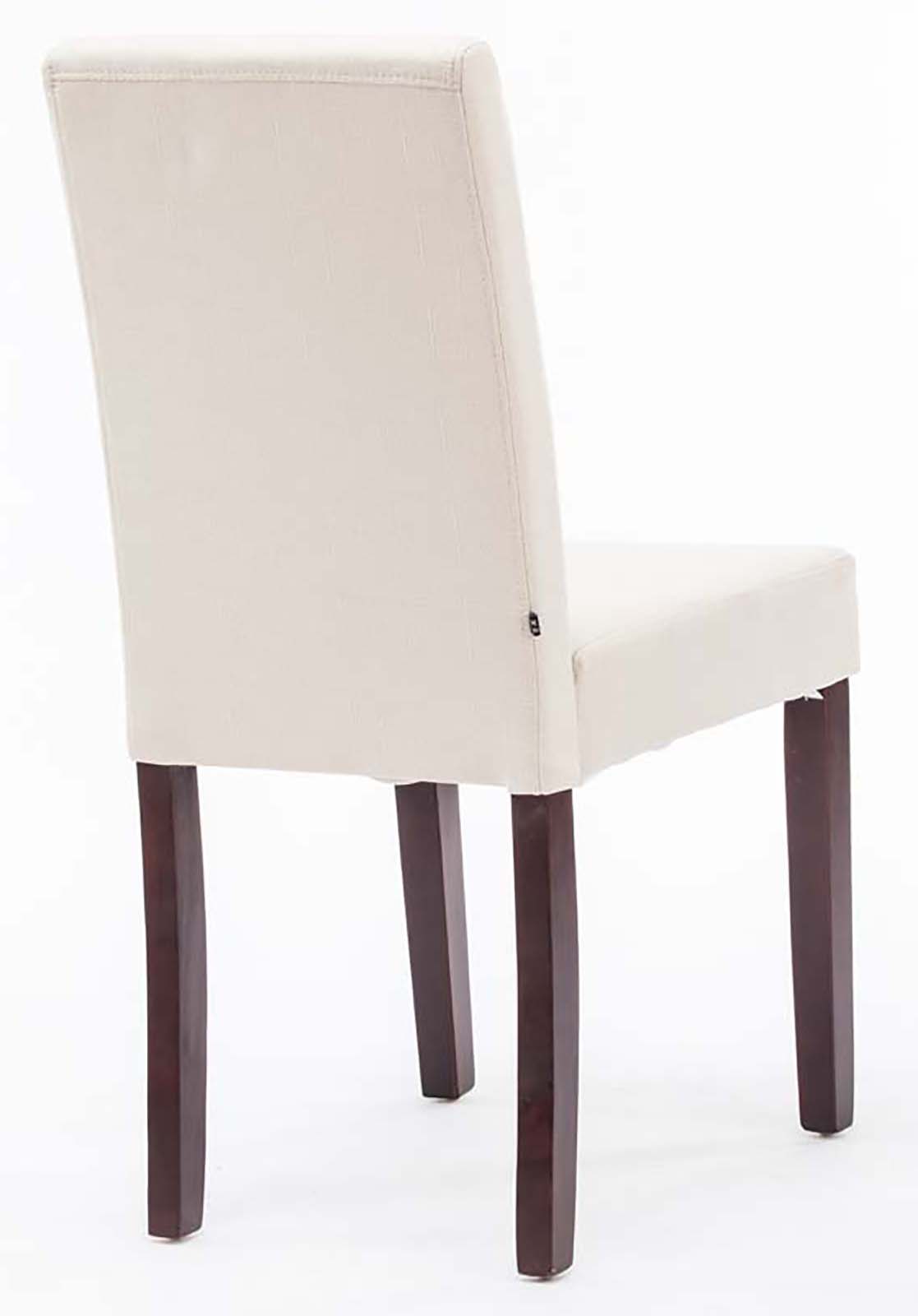 Lot de 4 Chaises de salle à manger Ina Tissu avec pieds en Bois