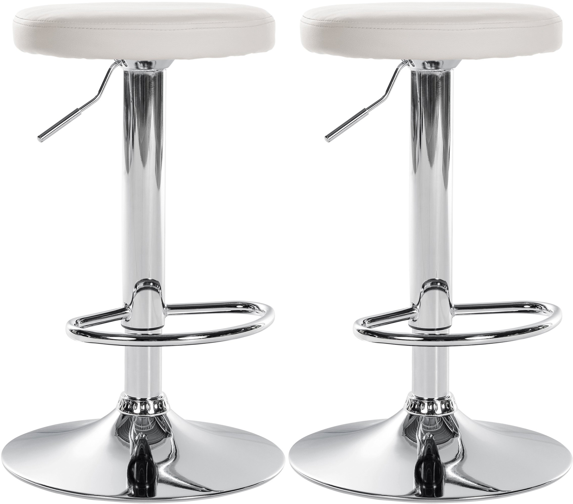 Lot de 2 tabourets de bar Ponte en similicuir