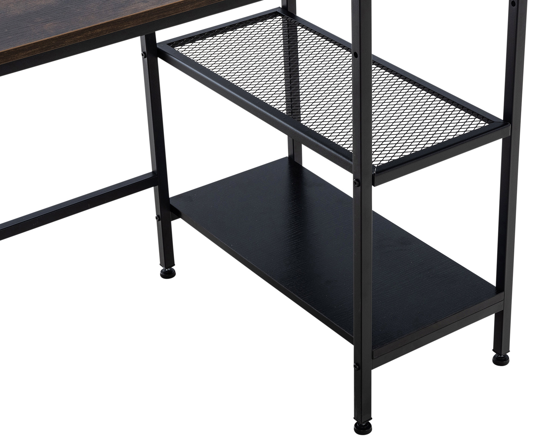 Bureau Oviedo avec Plateau en MDF Cadre en Tubes d'acier et Colonne de rangement