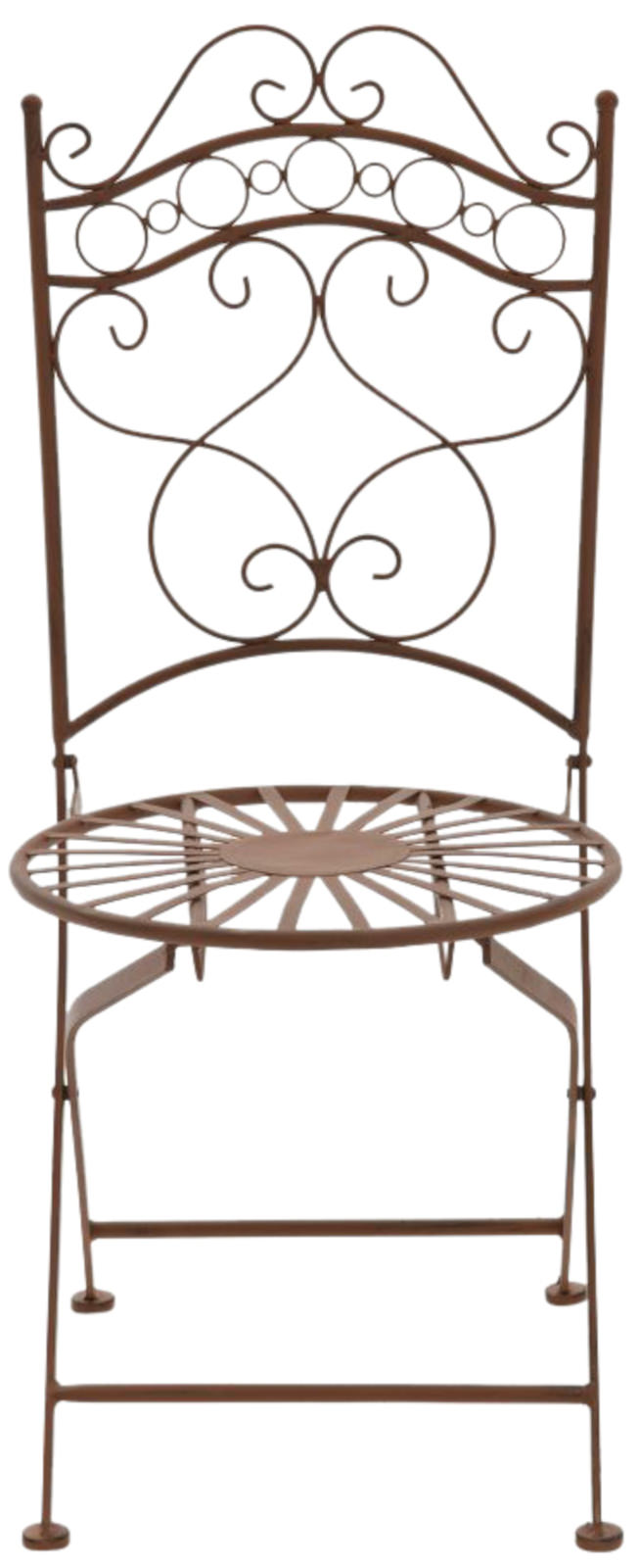 Lot de 2 Chaises de jardin pliables Indra en fer forgé