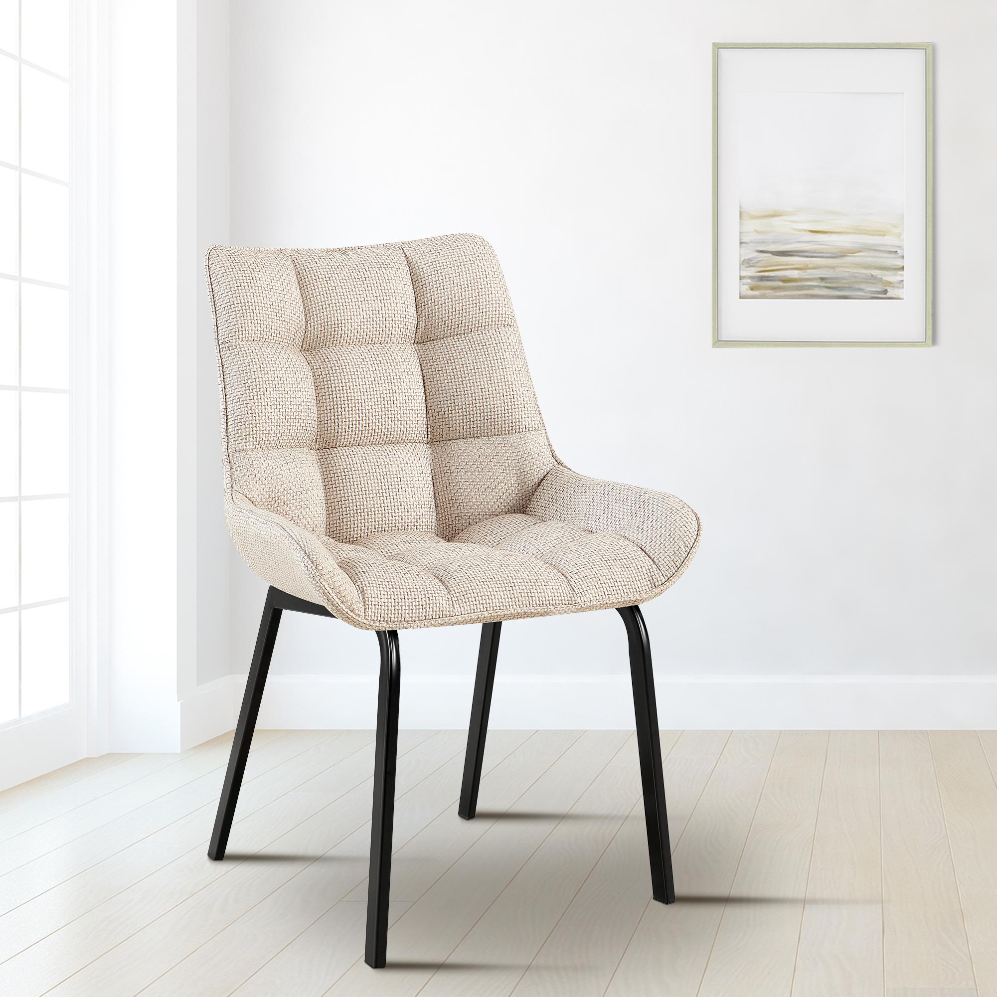 4 x Chaise Saranda en Tissu avec matellassage élégant