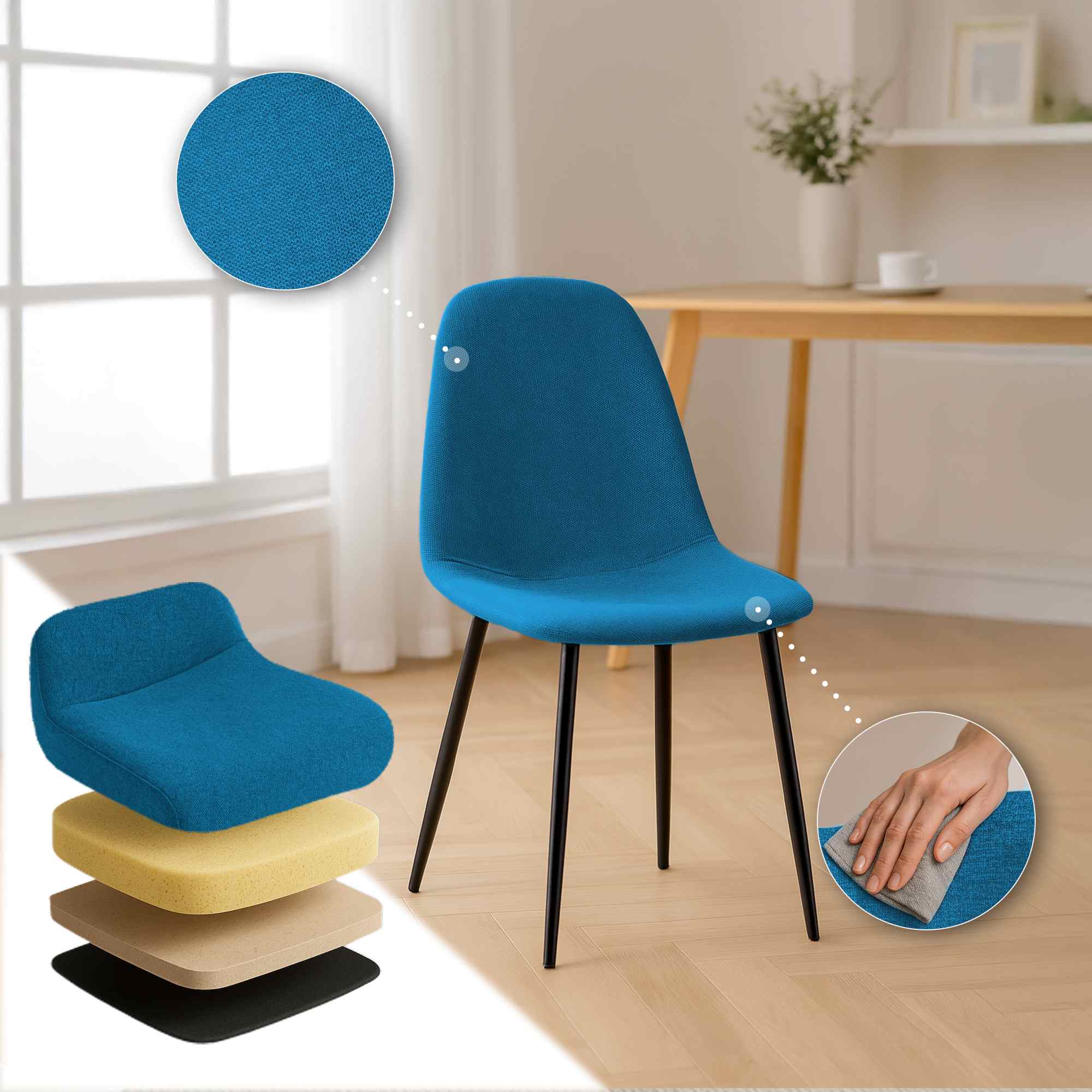 Set de 4 chaises de salle à manger Napier