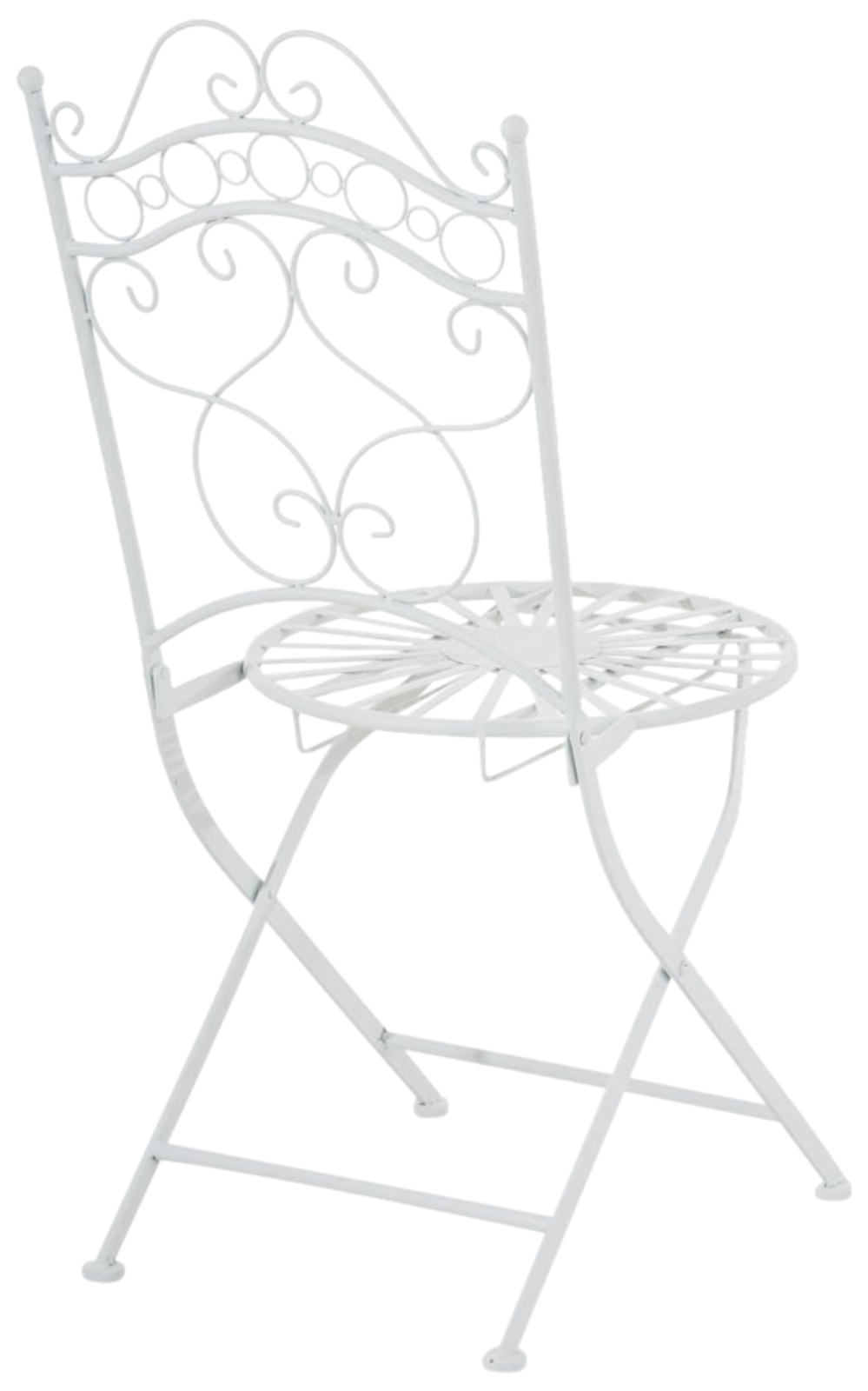 Lot de 2 Chaises de jardin pliables Indra en fer forgé