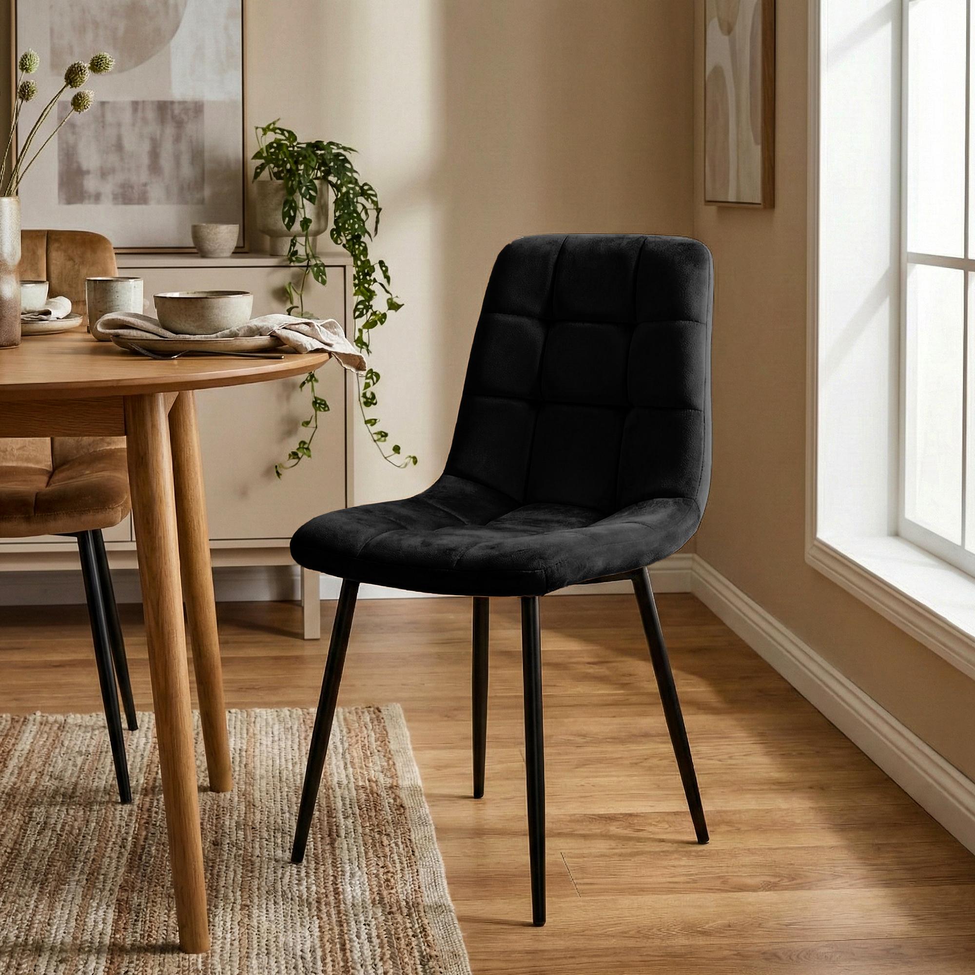 Chaise de salle a manger Antibes en velours