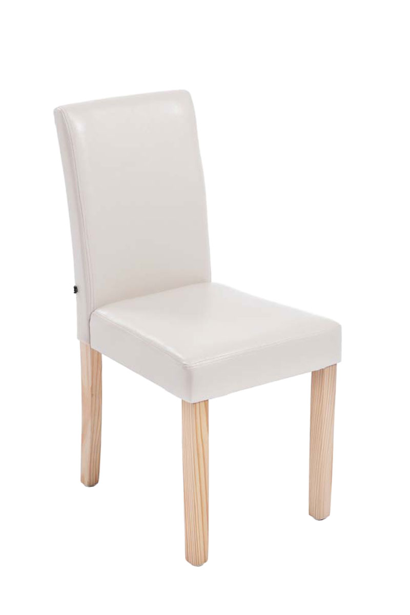 Chaise de salle à manger Ina similicuir avec pieds en Bois