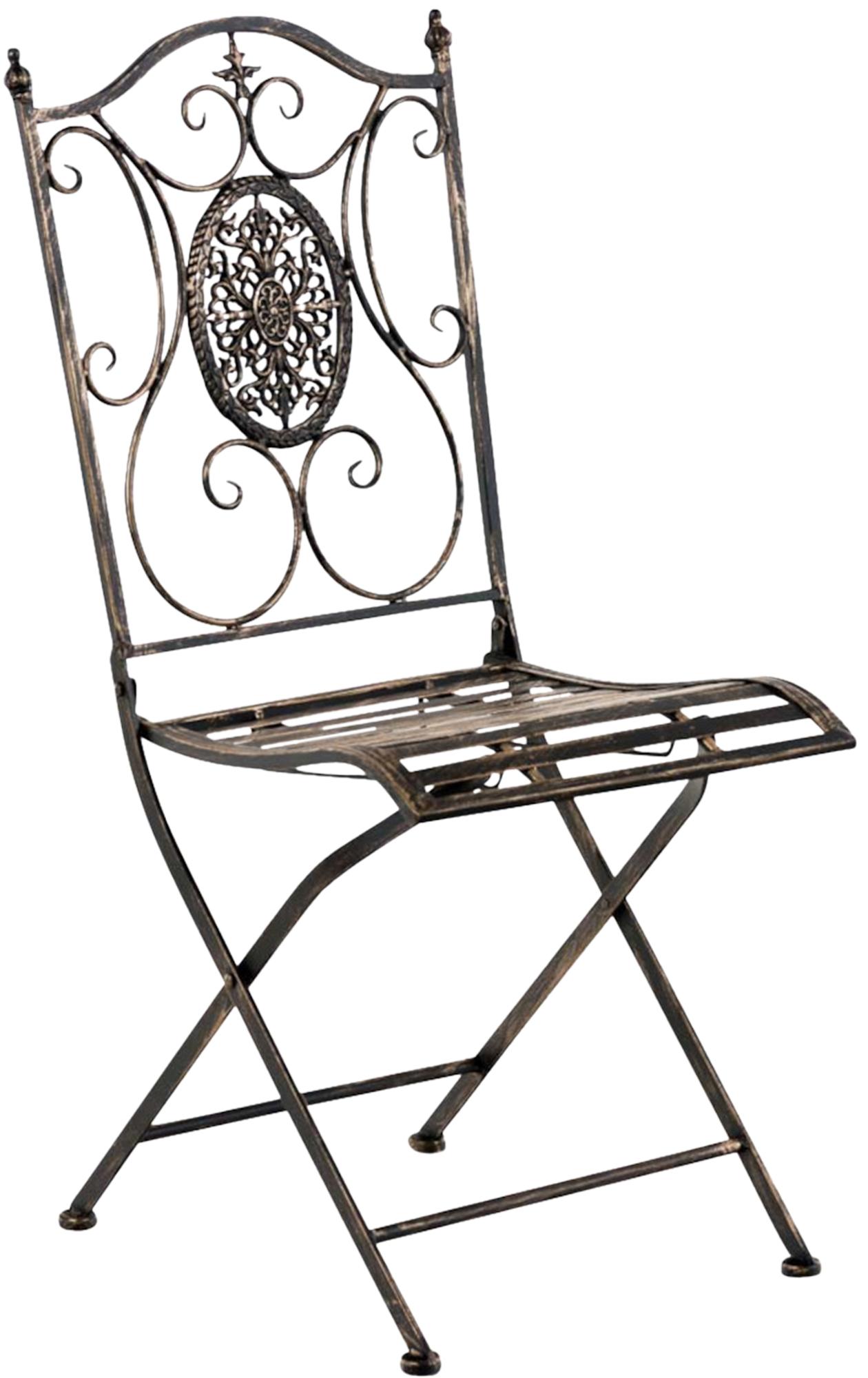 Lot de 2 chaises de jardin pliables Sibell en fer
