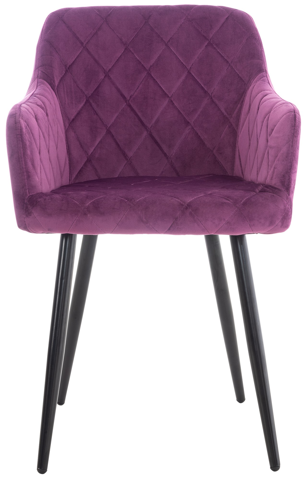 Lot de 4 chaises de salle à manger Shila avec Piètement en Métal noir