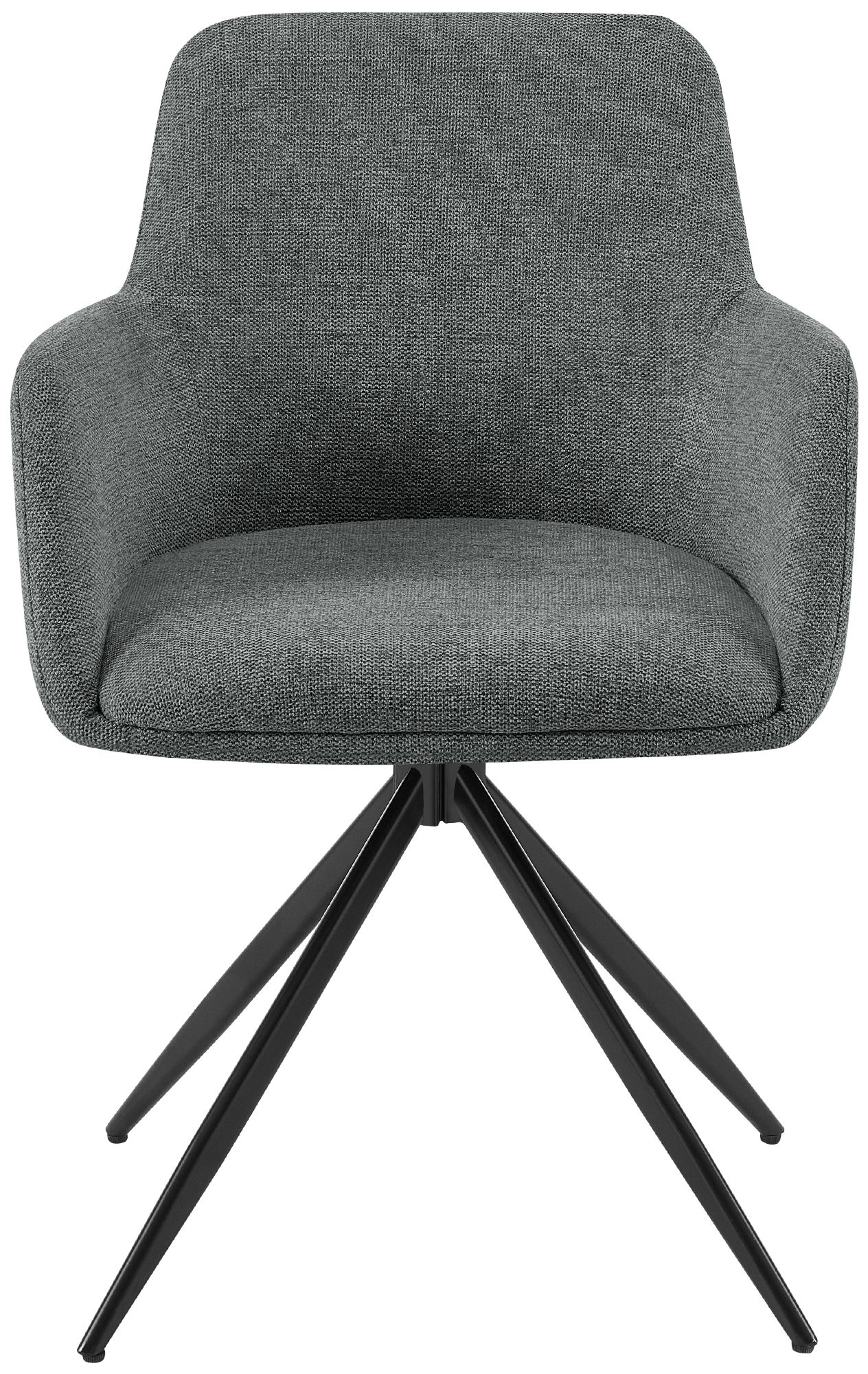 Lot de 2 chaises de salle a manger Olema en tissu