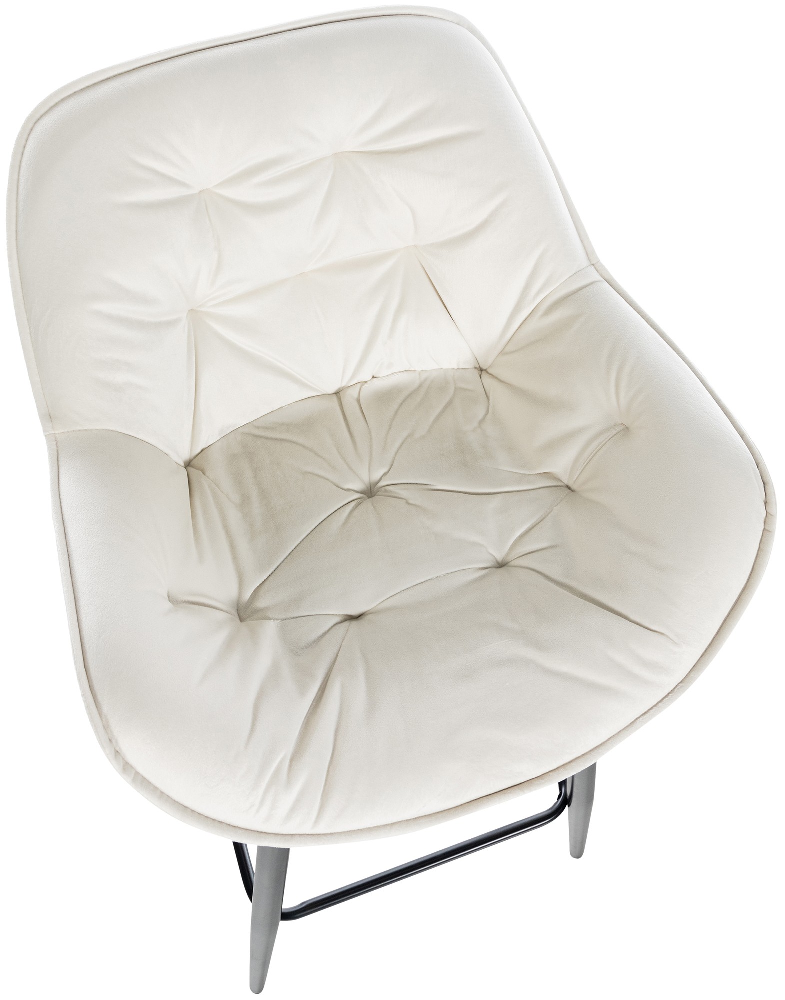 Lot de 2 tabourets de bar Gibson velours hauteur d'assise 76 cm
