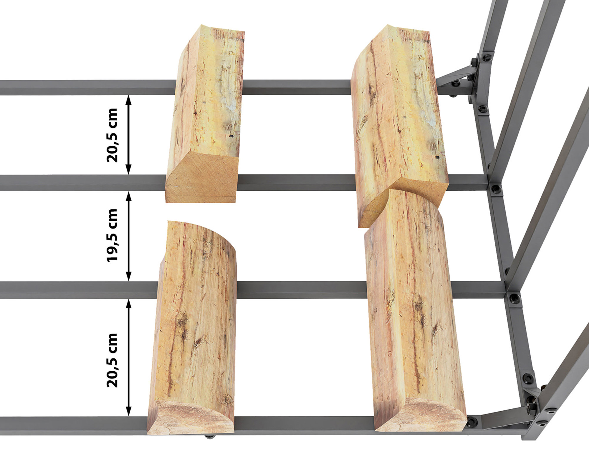 Abri pour bois de chauffage Ruston en Aluminium