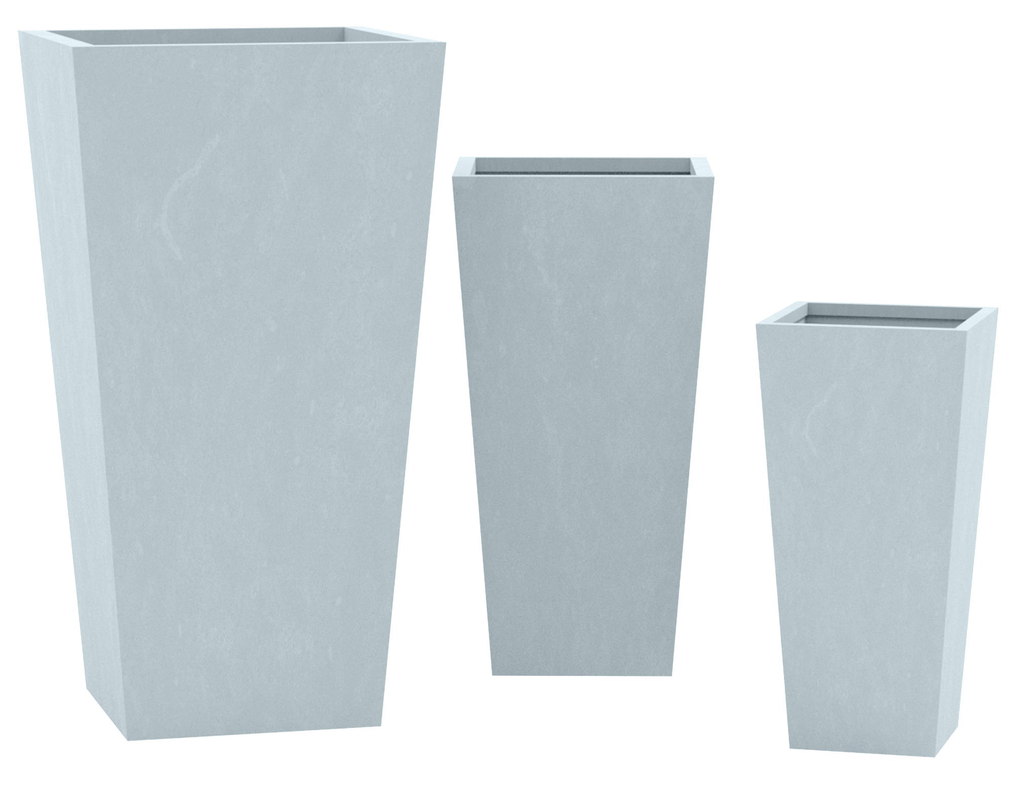 Set de 3 bacs à plantes carrés 2