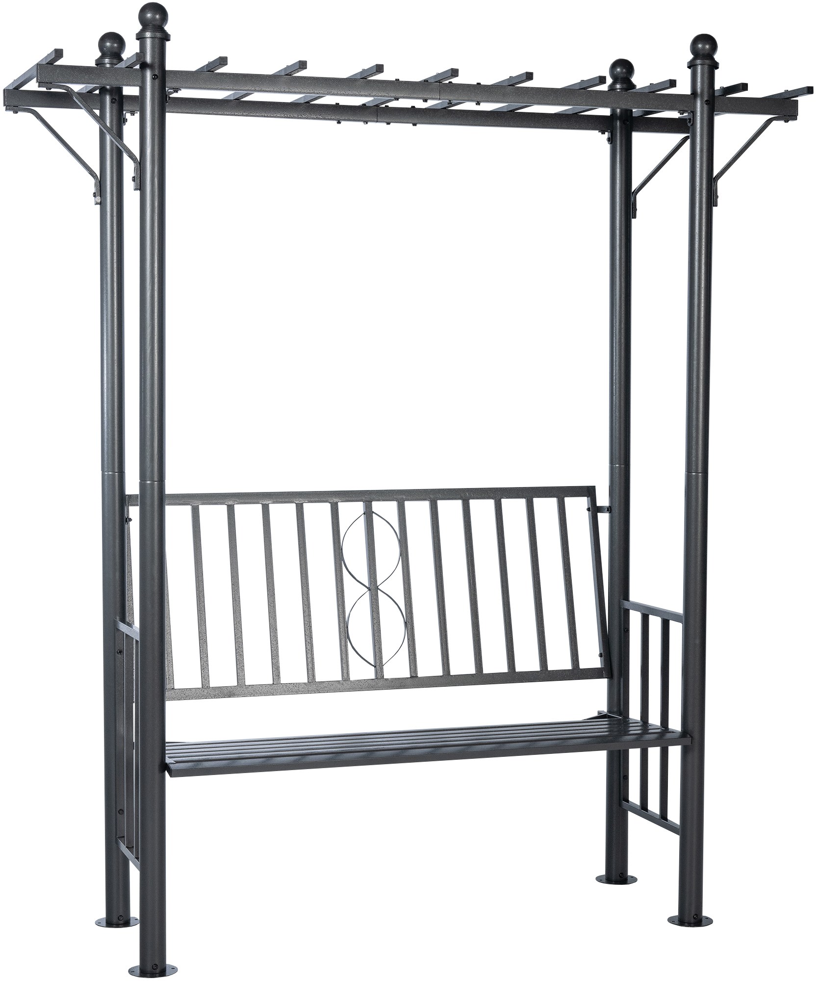 Arche a rosiers avec banc Luvio