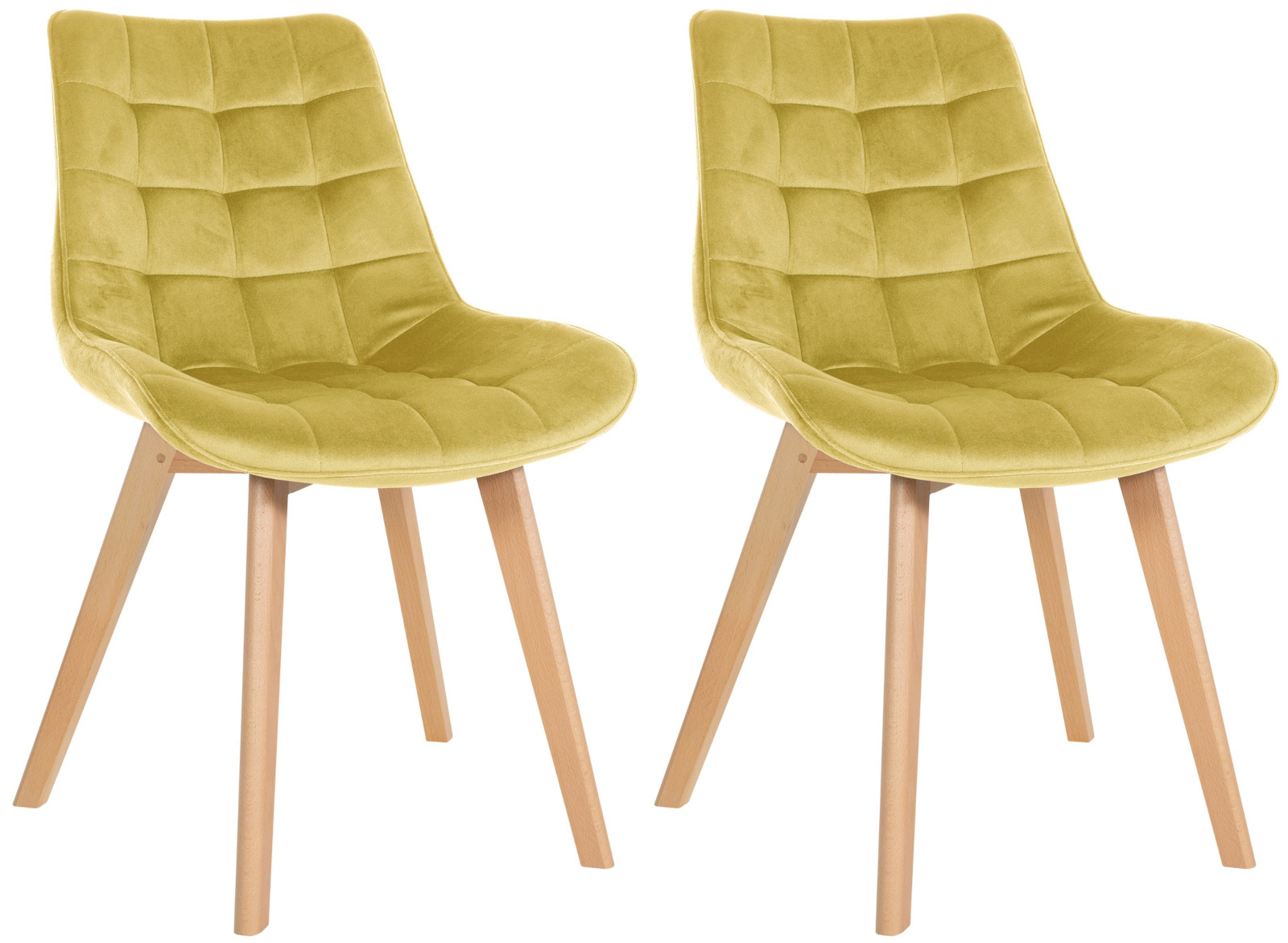 Lot de 2 chaises Brook velours