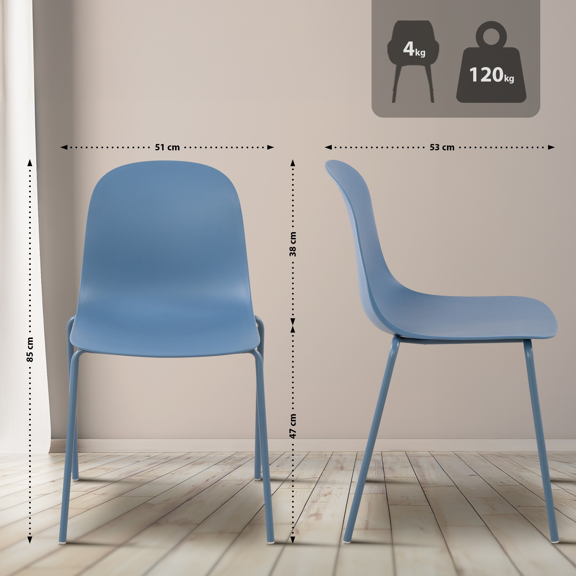 Ensemble de 4 sièges Veldin