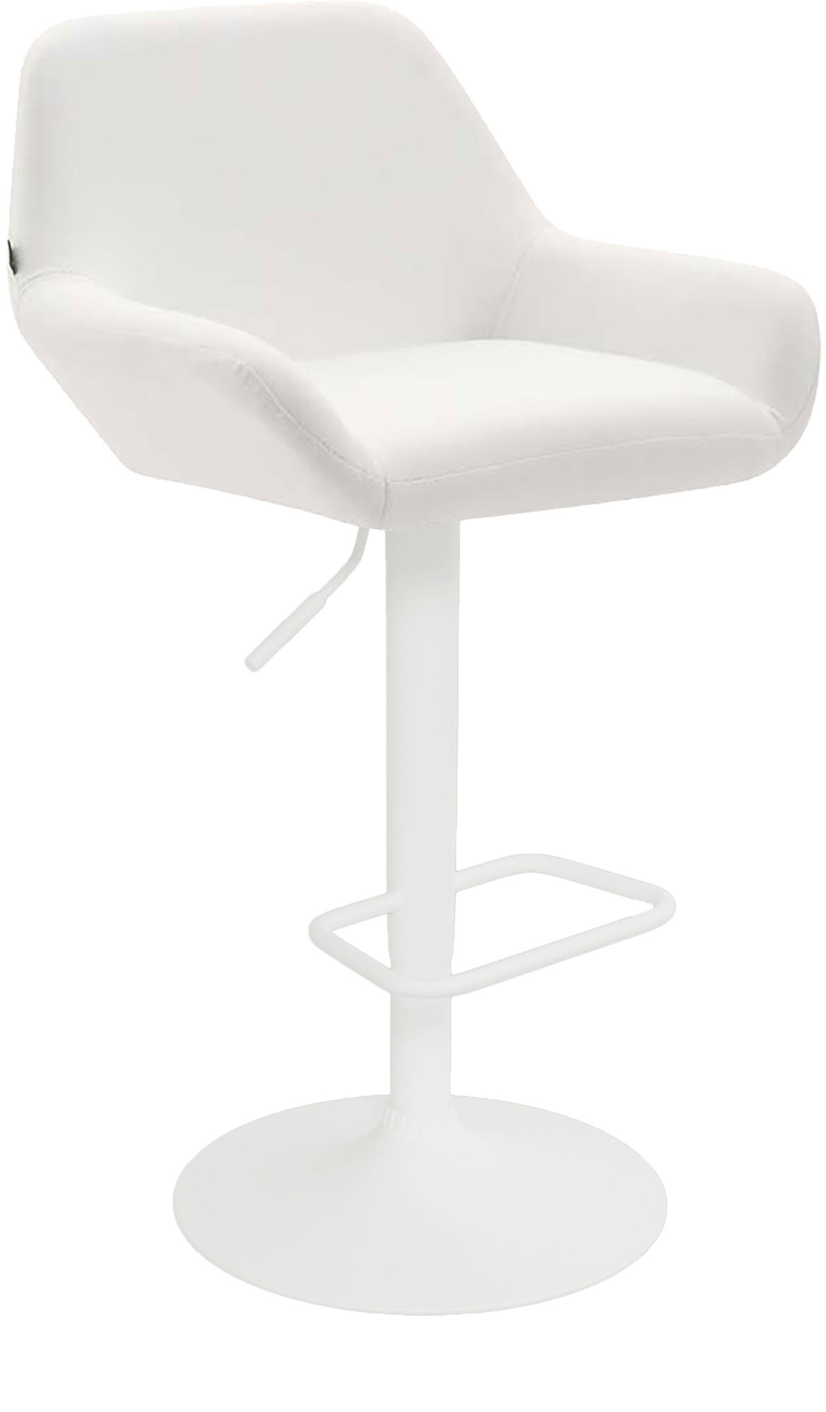 Tabouret de bar Detmold Similicuir avec pied en métal réglable et pivotant