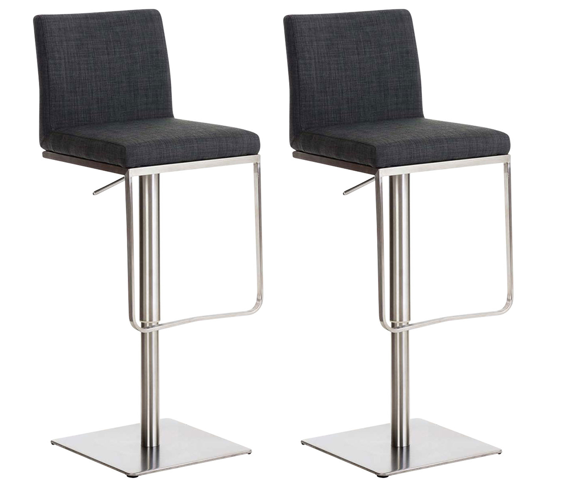 Lot de 2 tabourets de bar Panama en tissu