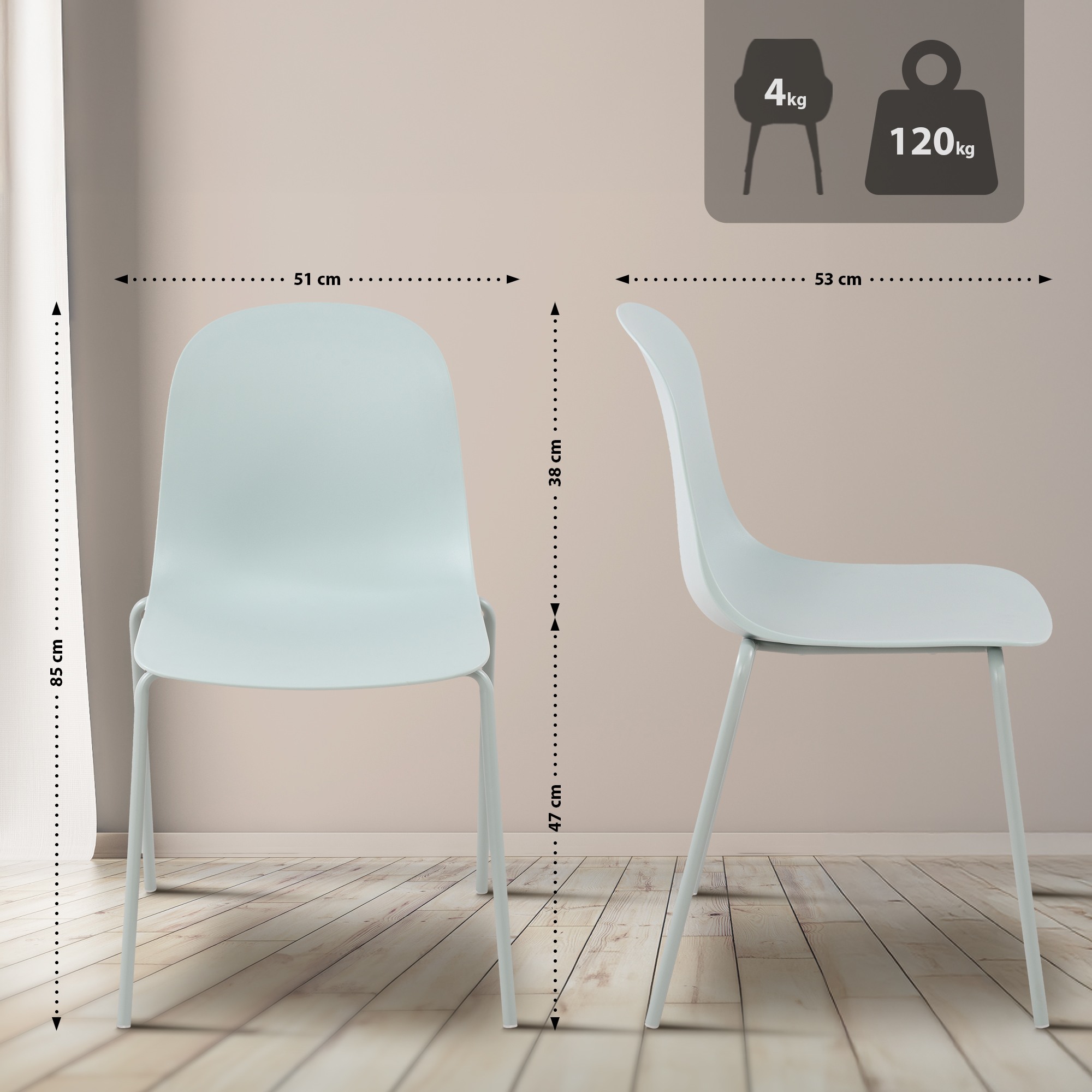 Ensemble de 4 sièges Veldin