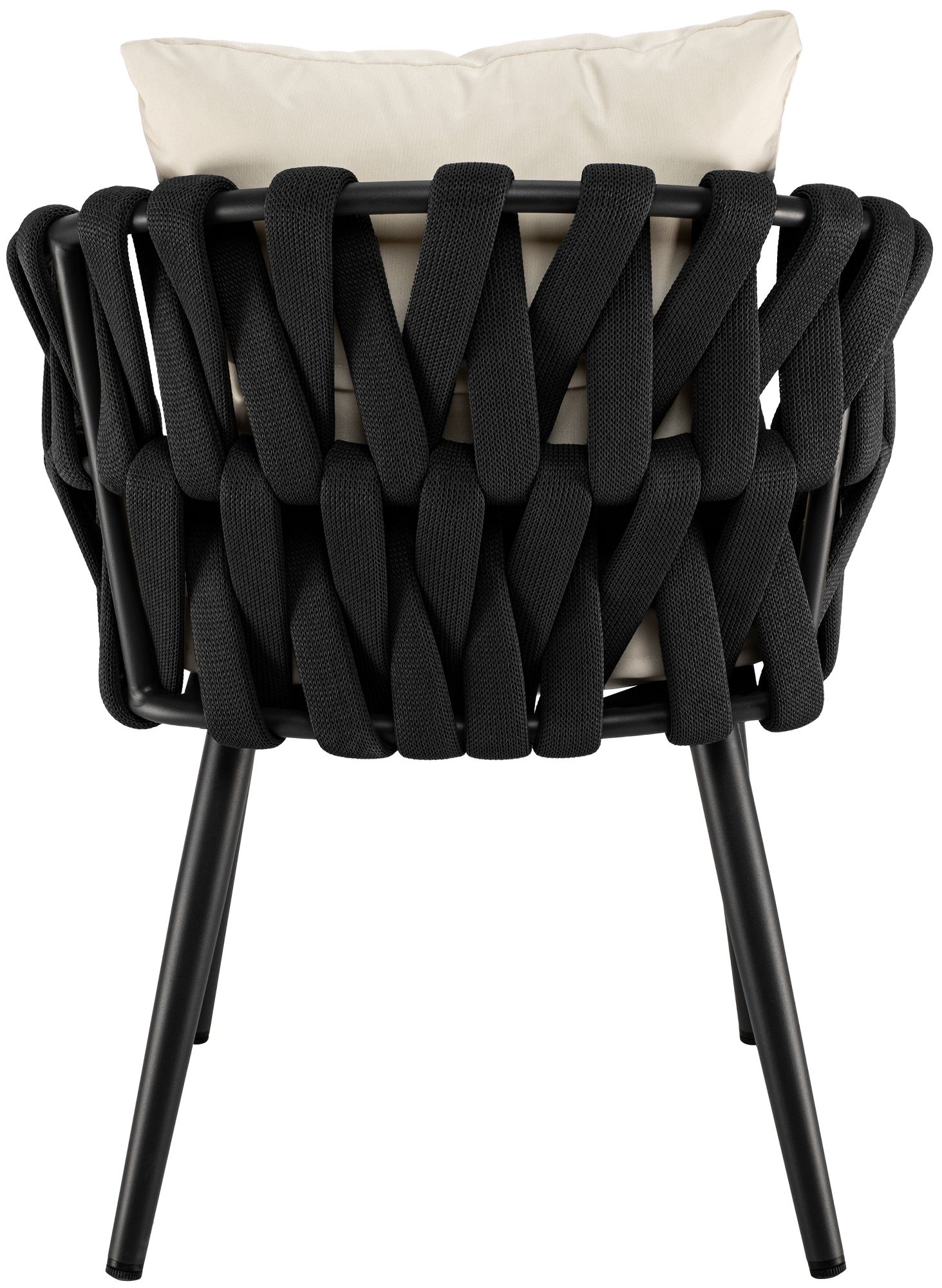 Fauteuil de jardin Naxos anthracite avec coussin d assise