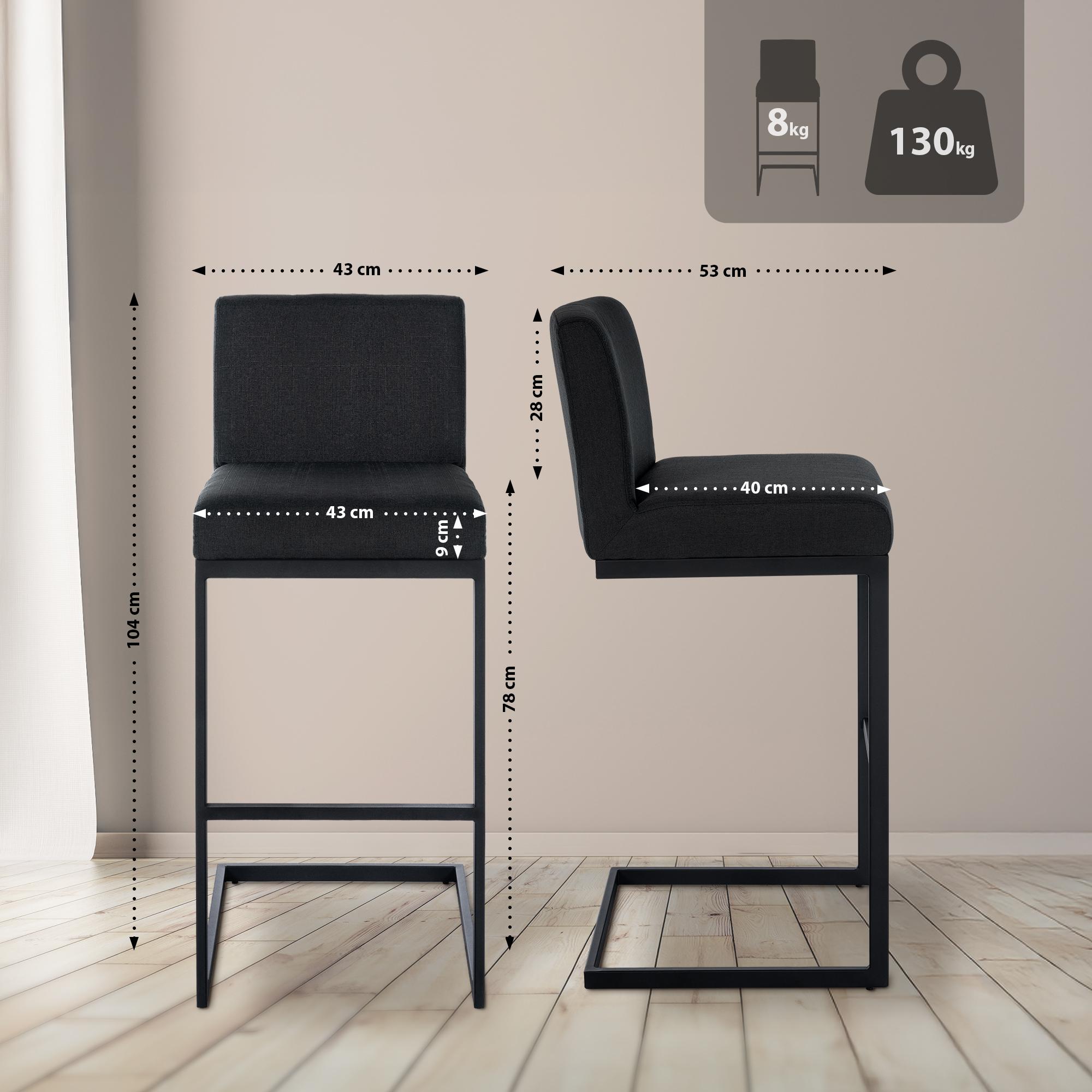 Tabouret de bar Hopewell Tissu