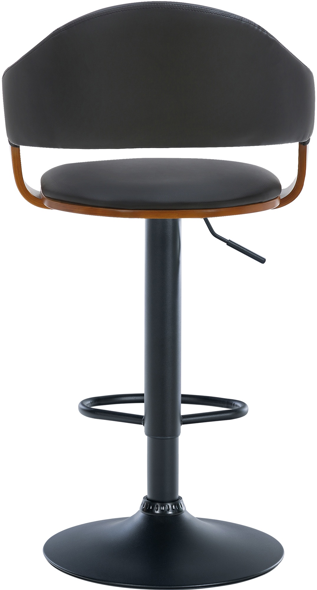 Tabouret de bar Nilse avec Coque en bois assise en similicuir