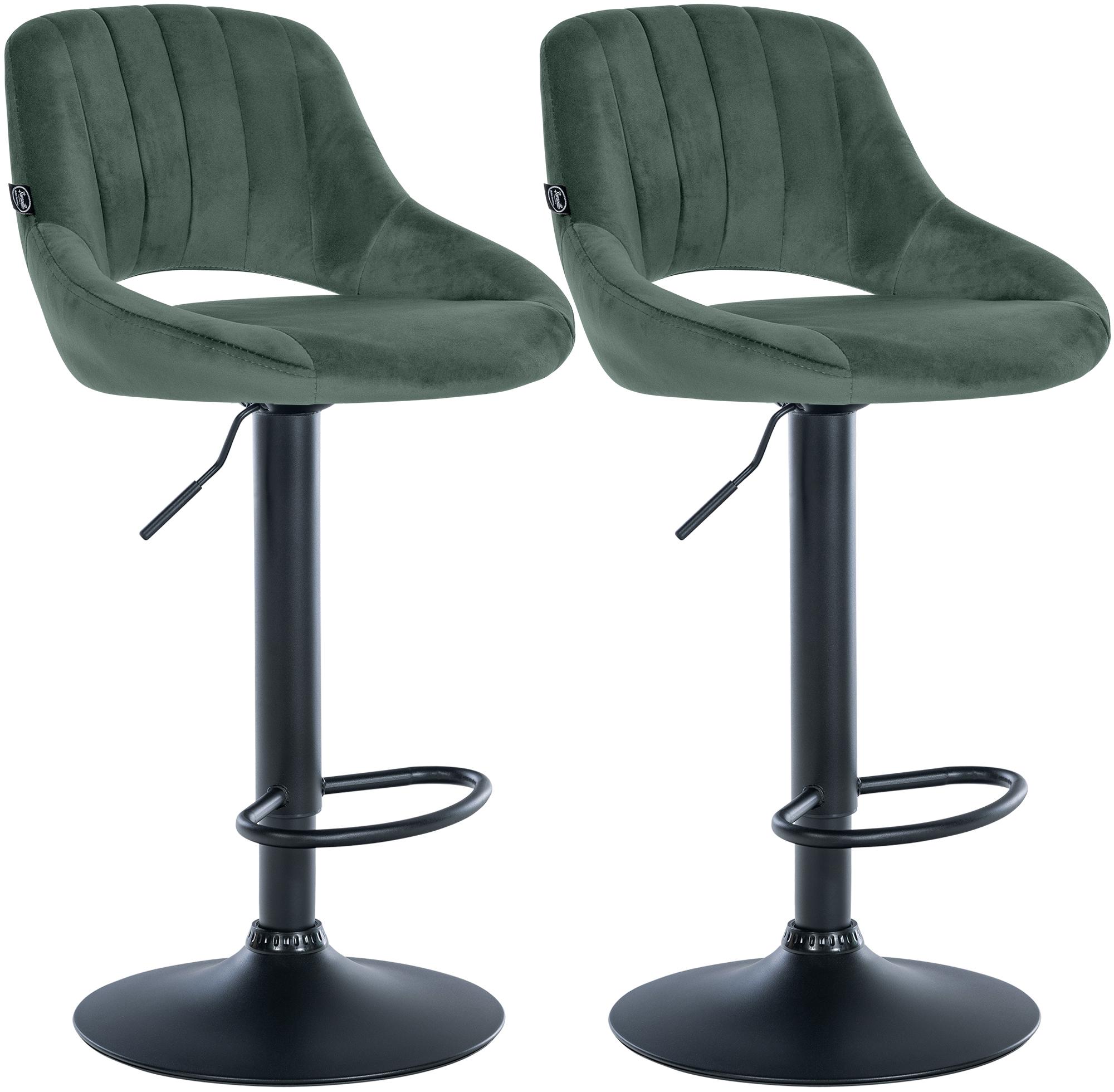 Lot de 2 tabourets de bar Milet en velours