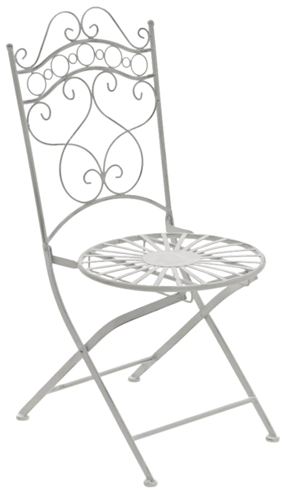Lot de 2 Chaises de jardin pliables Indra en fer forgé