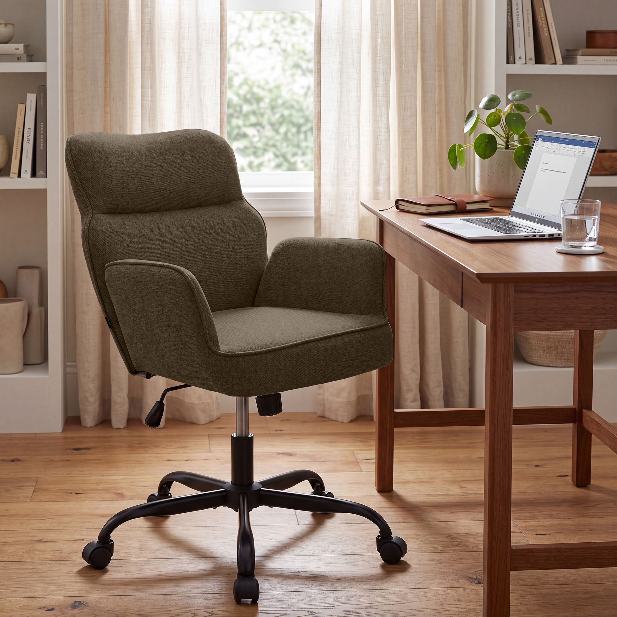 Chaise de bureau Amado en tissu