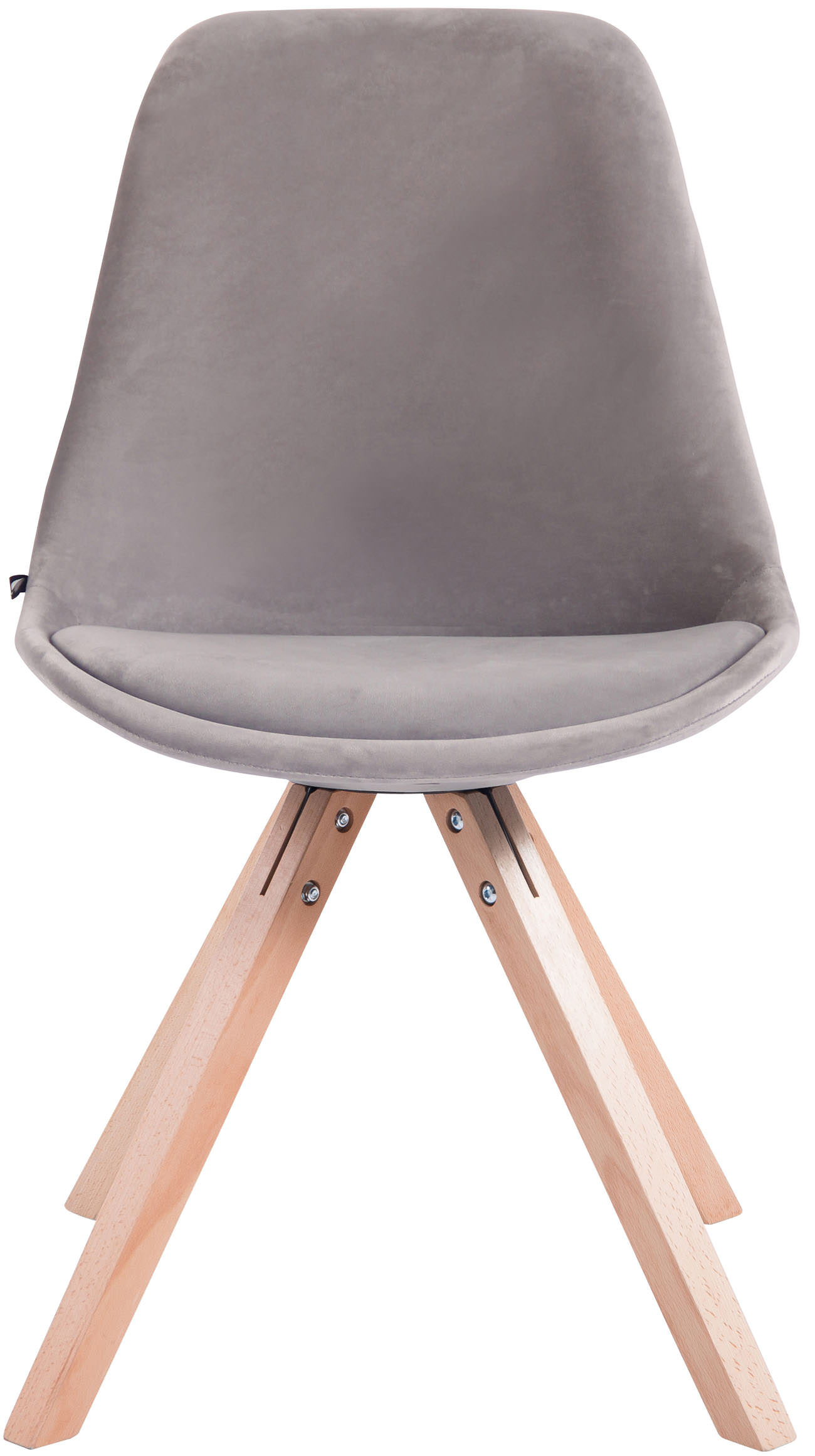 Chaise de salle à manger Toulouse en velours Pieds carrés